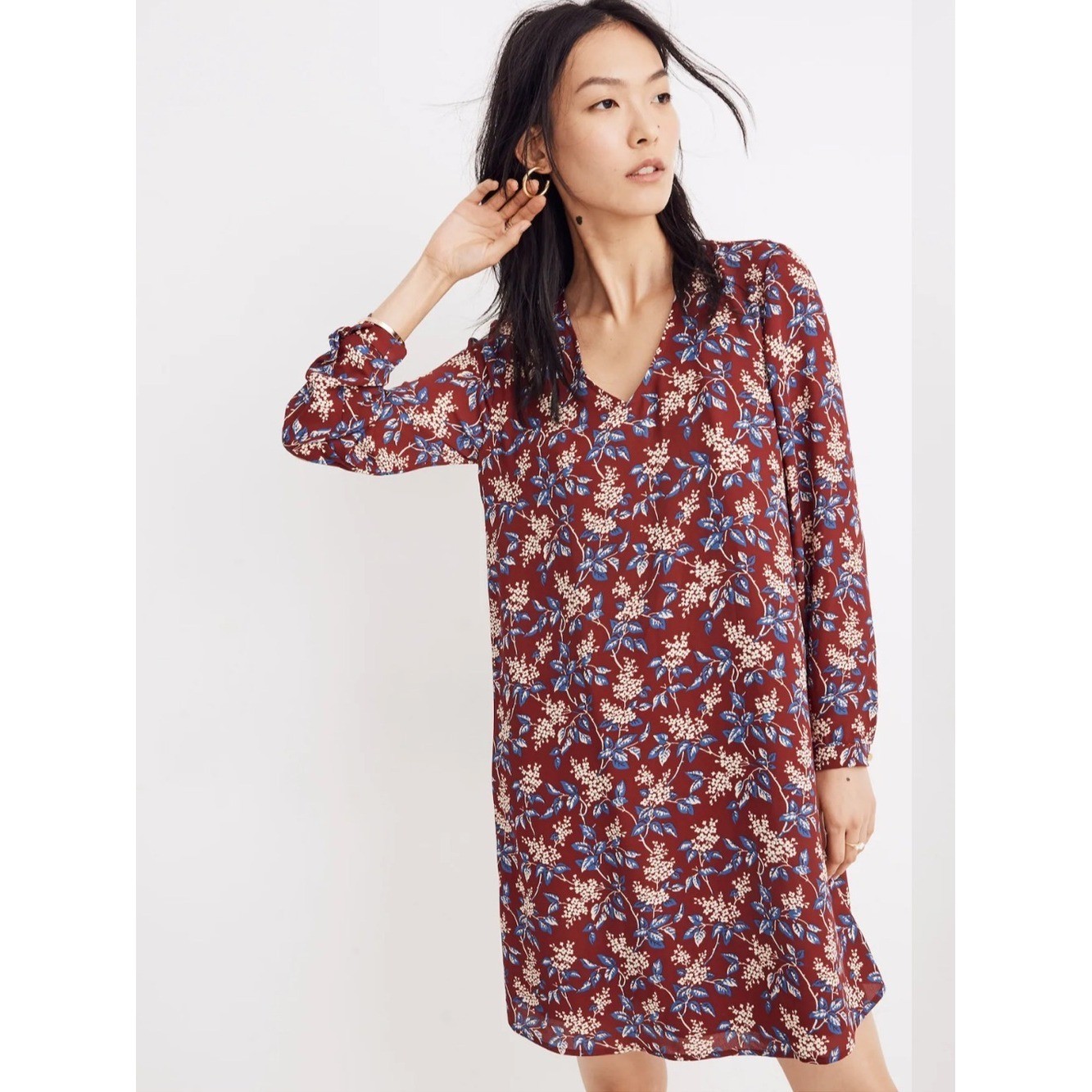 Madewell Button-Back Dress in Antique Flora