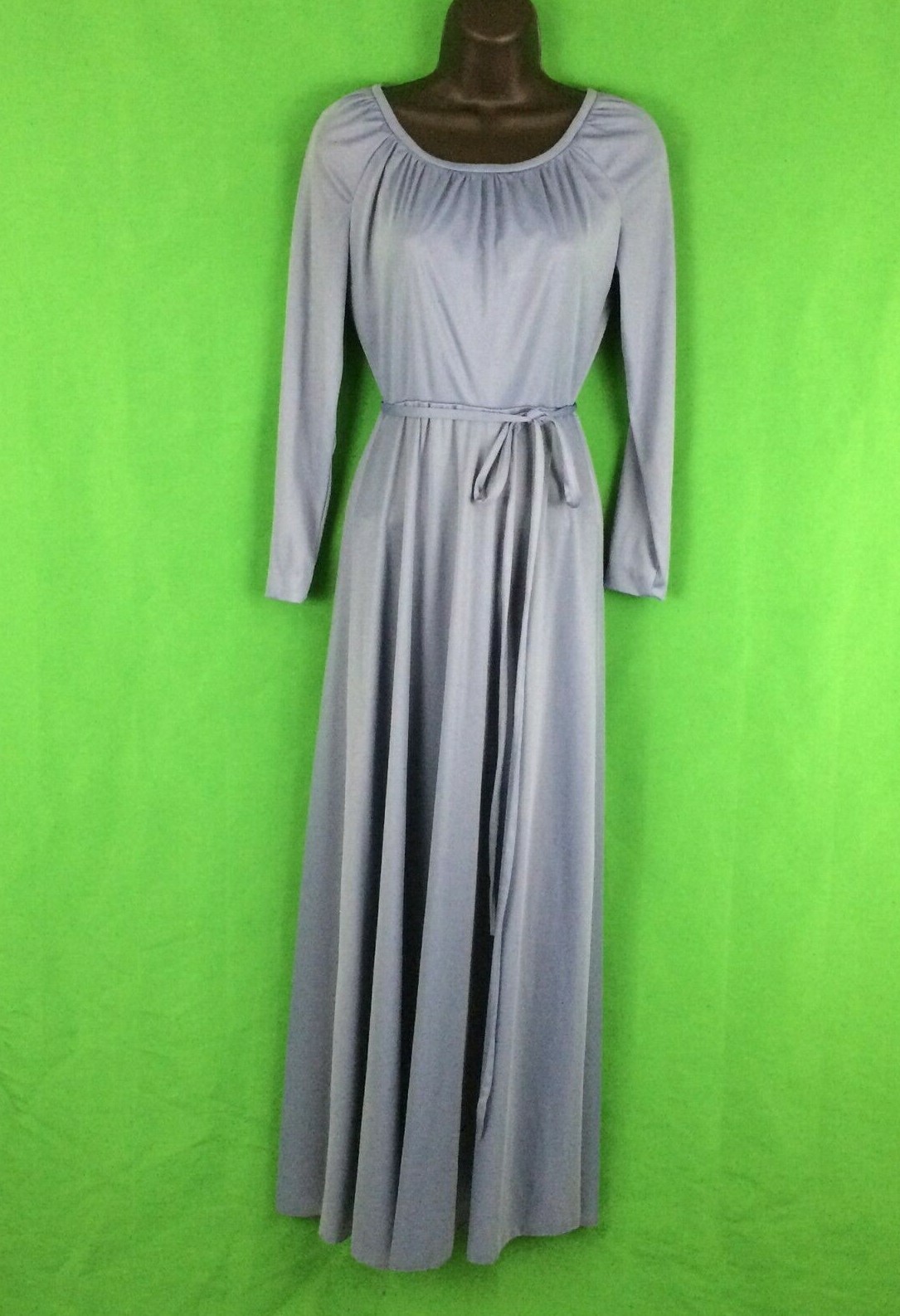 Vintage 70&rsquo;s House of Bianchi Blue Maxi Dress, XS 32 Bust 24 Waist