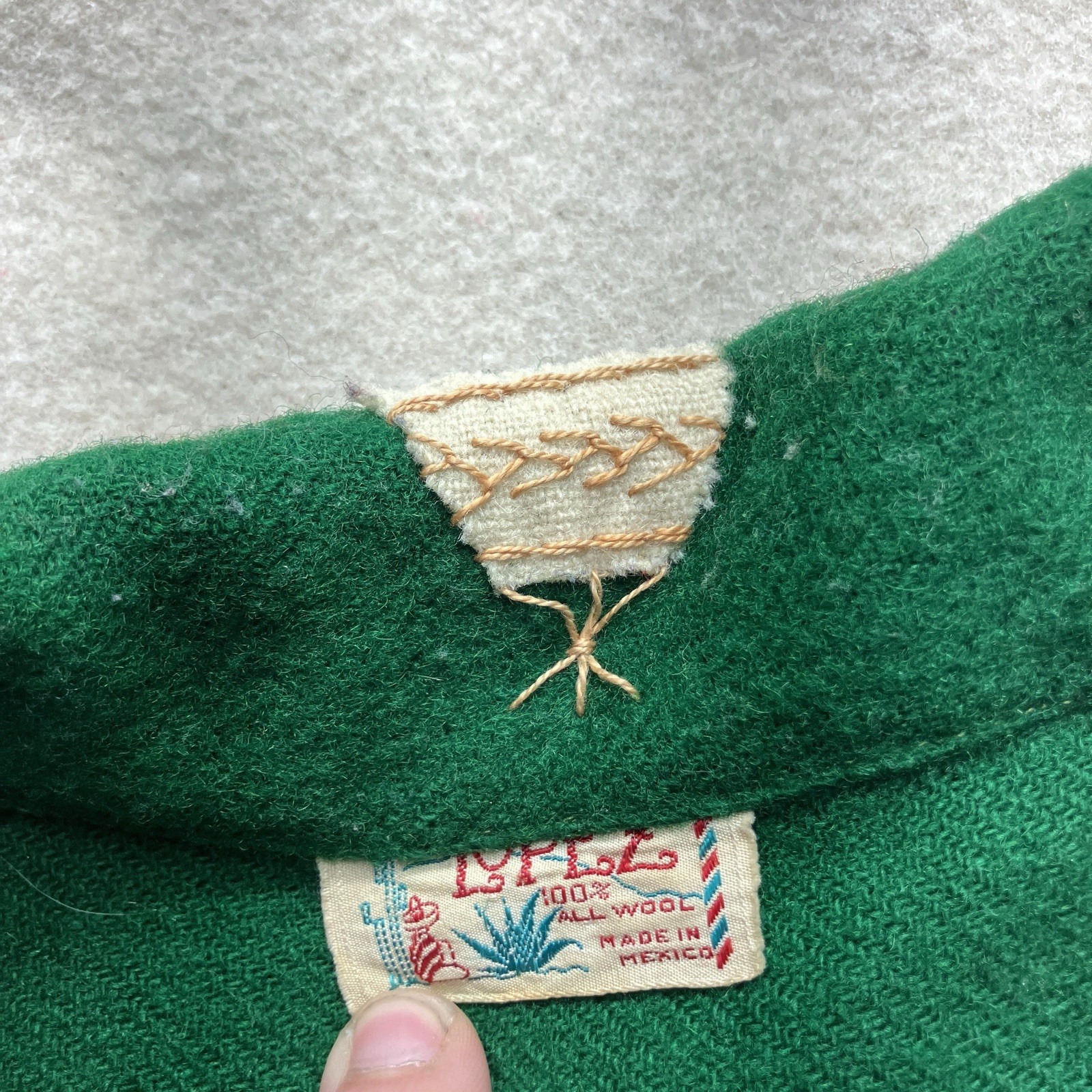 Vintage 60’s Embroidered Wool Mexican Souvenir Jacket S/M Western Rockabilly