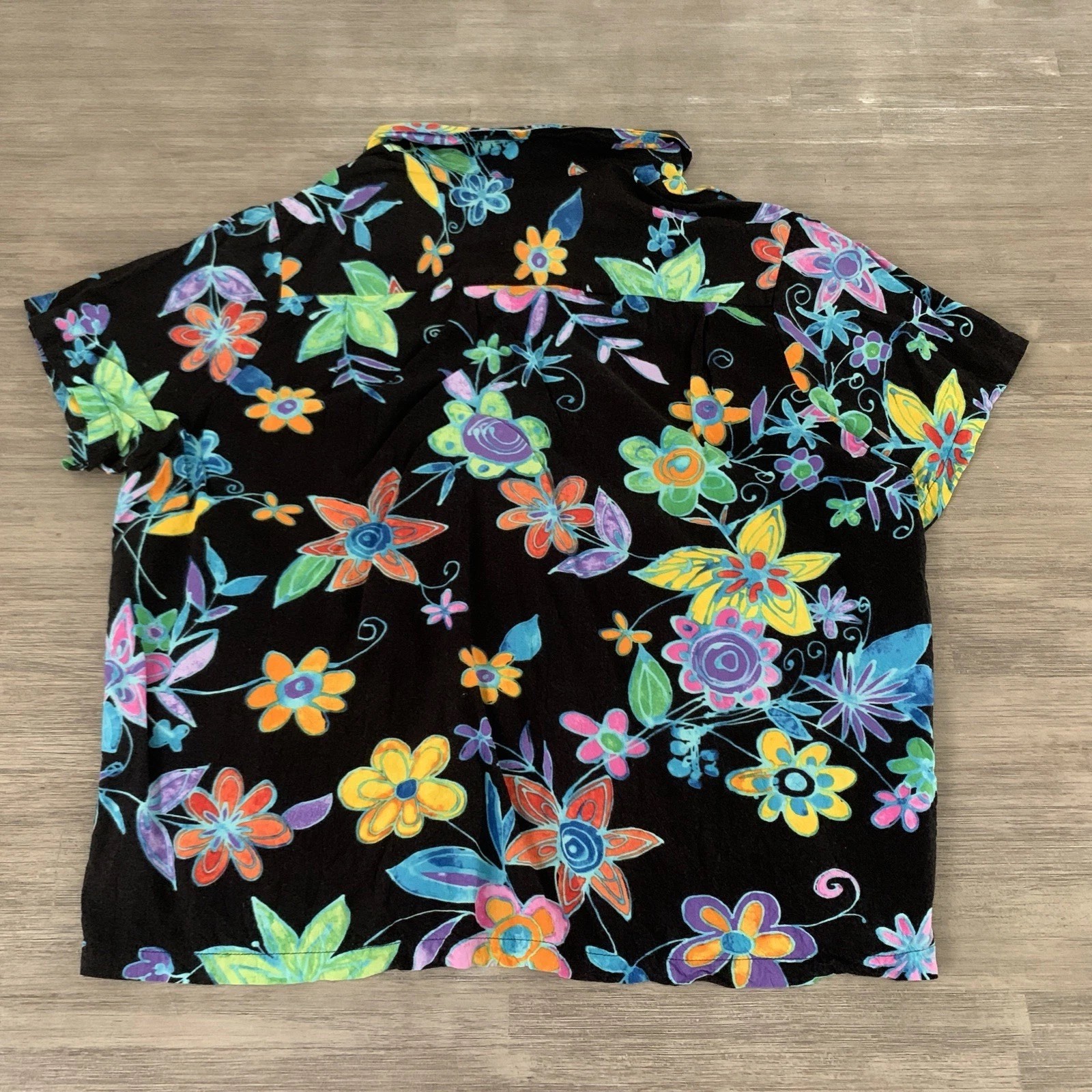 Rare Vintage Jams World 90s Night Bloom Hawaiian Shirt Women’s Floral Sz 2XL