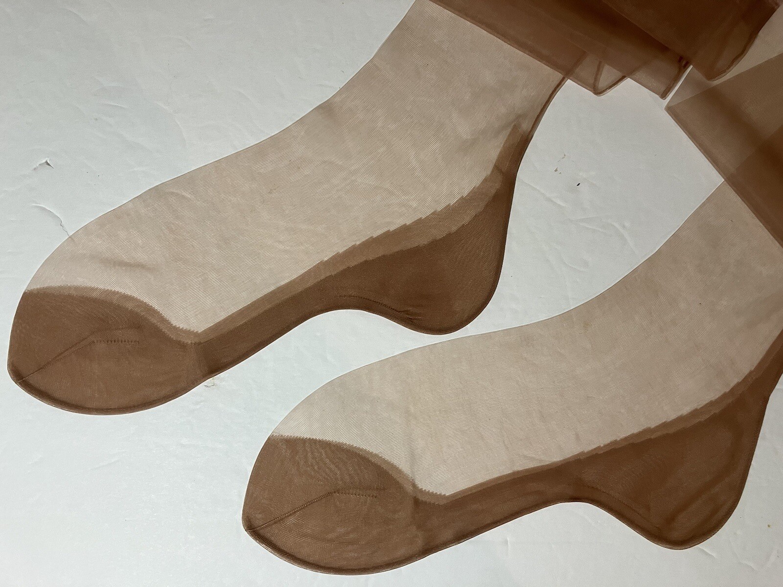 3 PAIRS VTG SUNTONE 15/51 FF SHEER FLAT PLAIN NYLON STOCKINGS 8.5” X 30” Vintage