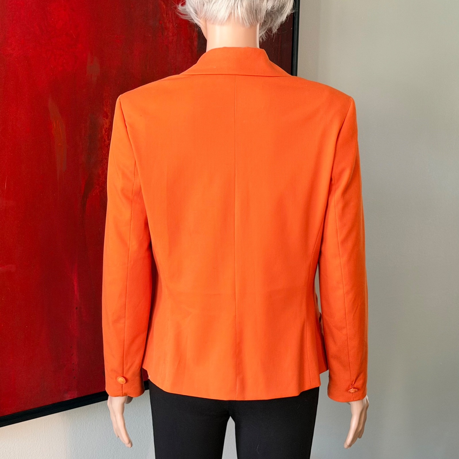 VERSACE JEANS COUTURE orange Blazer 2 button size 42 made in Italy from S/S 1996