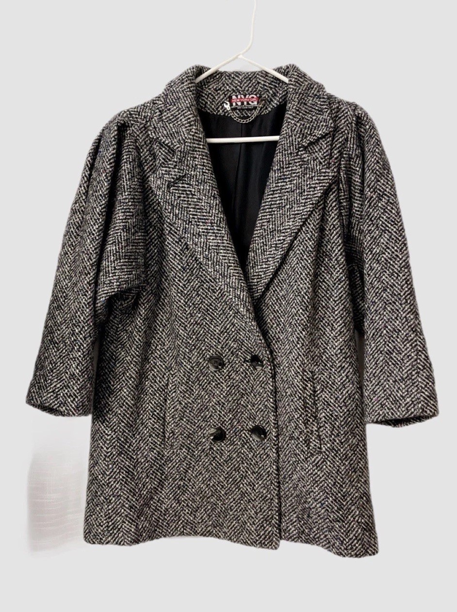 80’s NEW YORK GIRL Coat Made In USA LADIES UNION Vintage Size 12