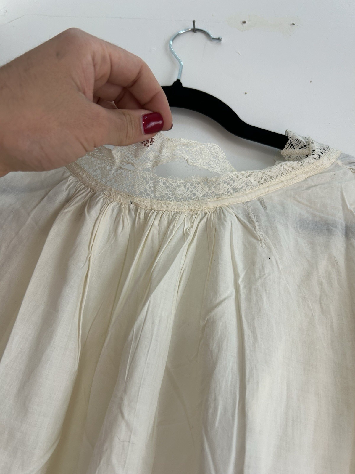 LOT OF 6 EDWARDIAN VICTORIAN PRAIRIE LINGERIE SLIP NIGHTGOWN THRASHED AS-IS