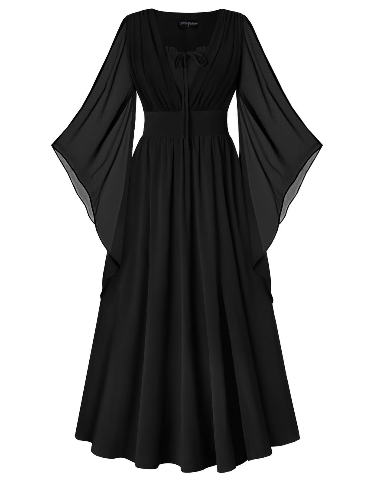 SCARLET DARKNESS Renaissance Dress Women Bell Sleeve Fairy Dresses Witch Cost…