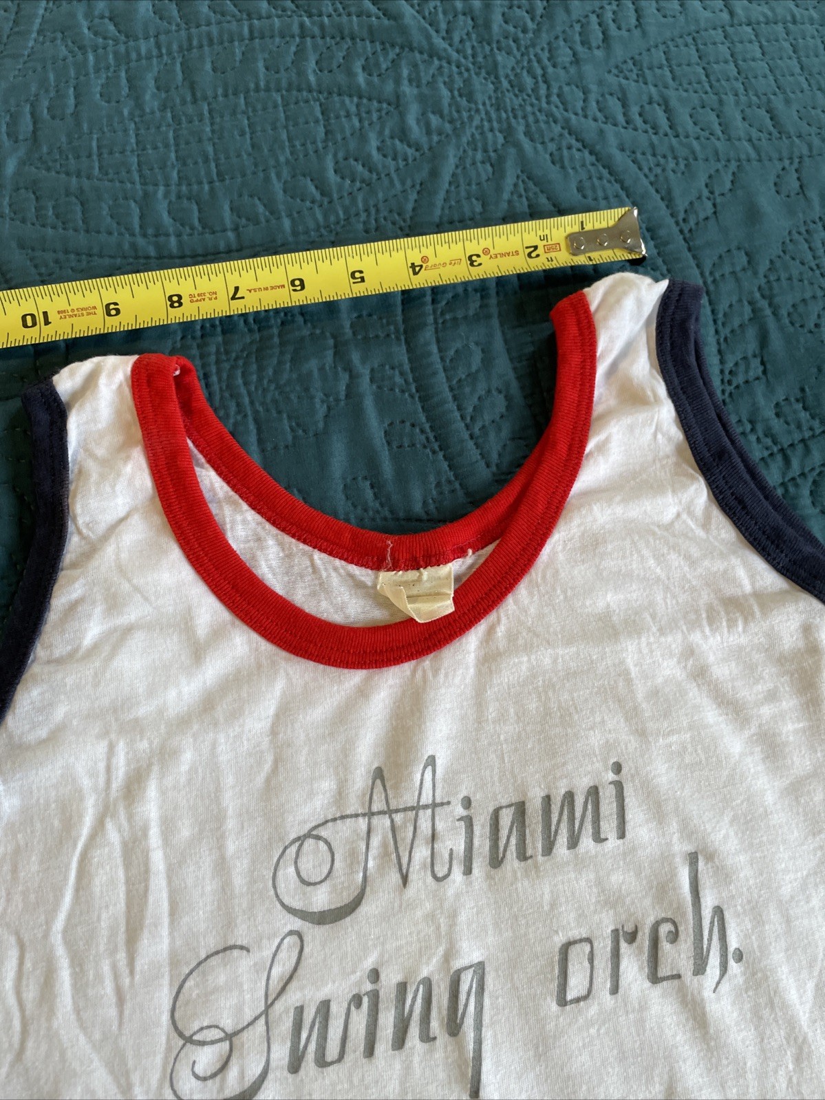 VTG 70&rsquo;s 1970s ringer tank top, women’s, small, a few small stains