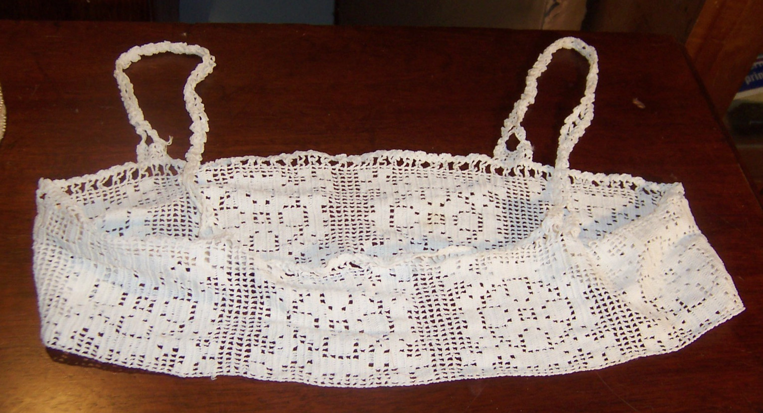 1) Antique/1910-20&rsquo;s White Linen Corset Cover TOP-Lingerie YOKE/ No Bodice-Body