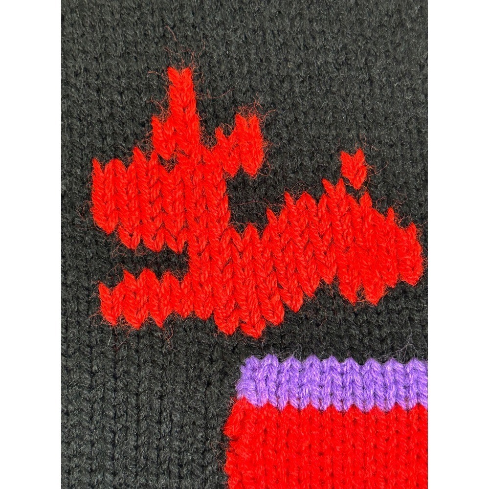 Vintage Baar & Beards Rainbow Striped Scottie Dog Heart Knit Sweater Vest Large