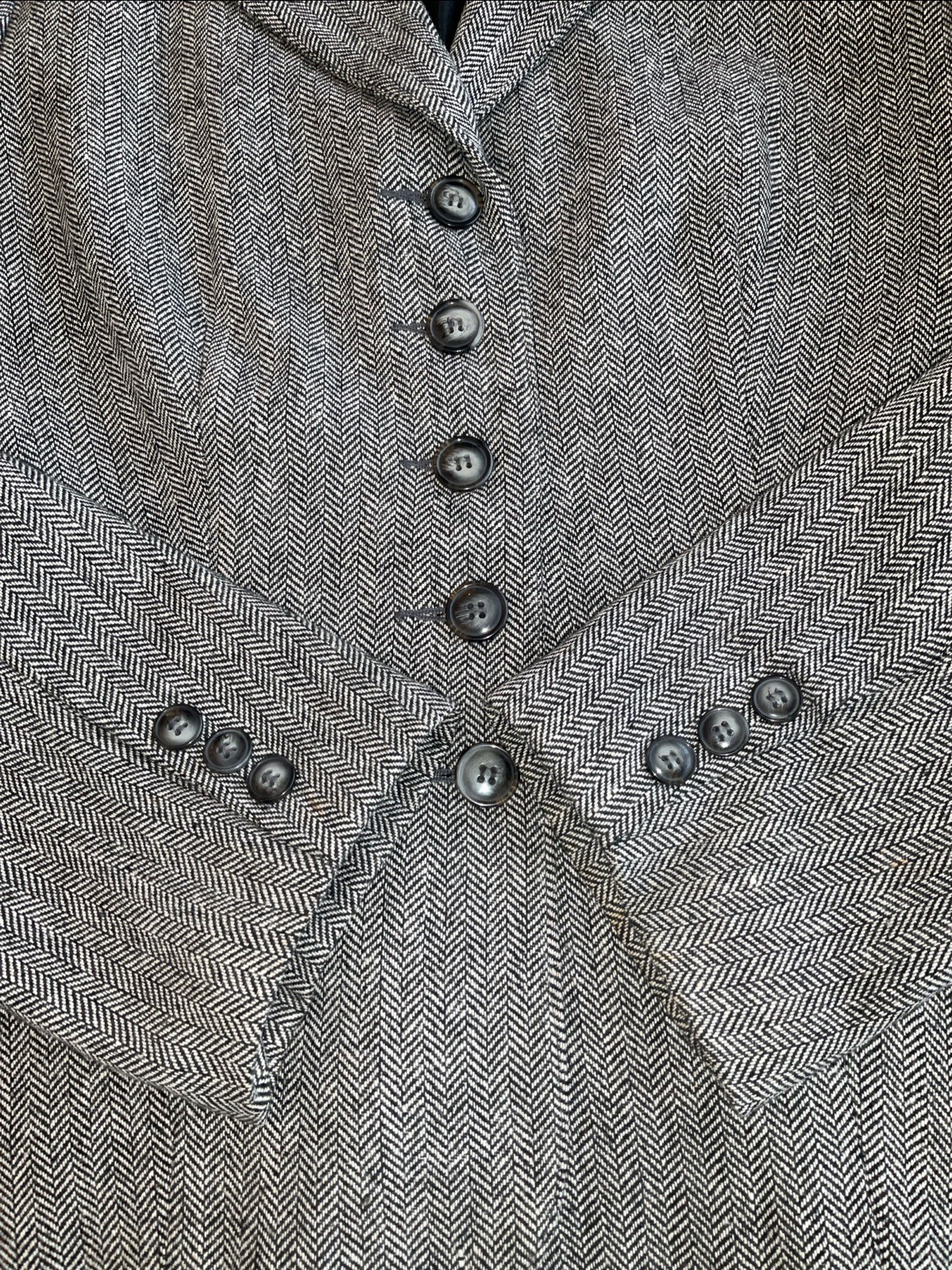 Studio 1940 Woman’s Blazer Jacket Vintage Size Large Black & White Wool Blend