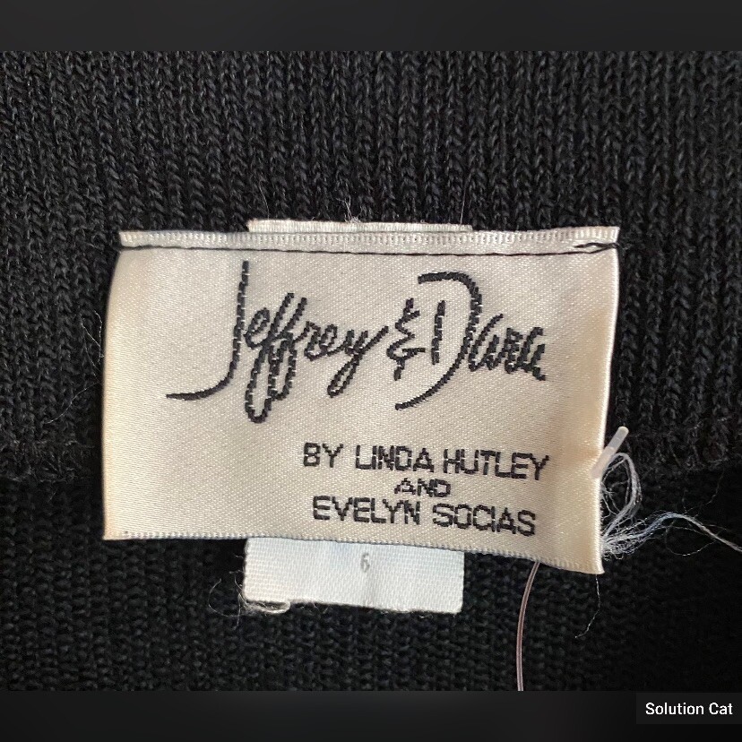 Jeffrey & Dara Knit Sweater Jacket Women’s 6 Trimmed Gold Buttons Vintage