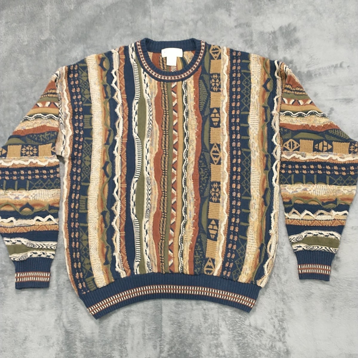 Vintage Murano Coogi Style Sweater Multicolor 90s Size Large