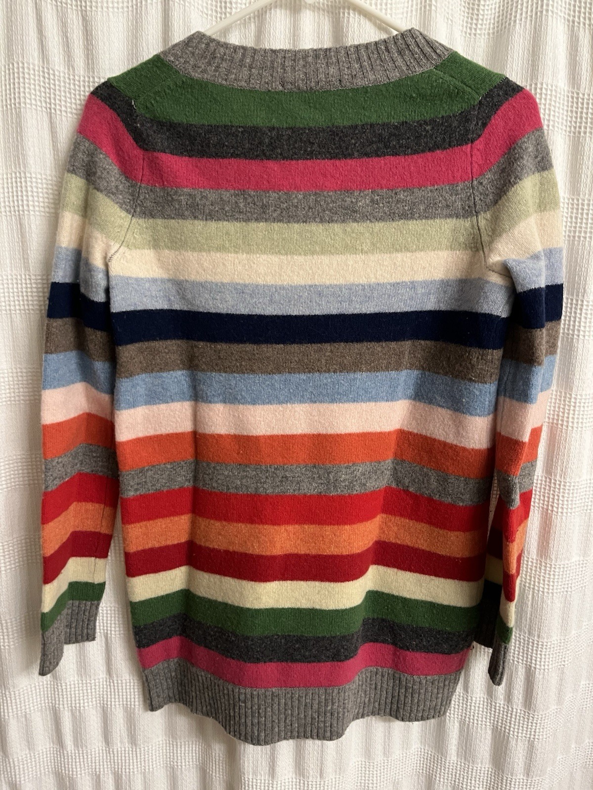 Womens Gap 100% Lambswool Striped Holiday 2007 Knit Sweater Tunic Sz S