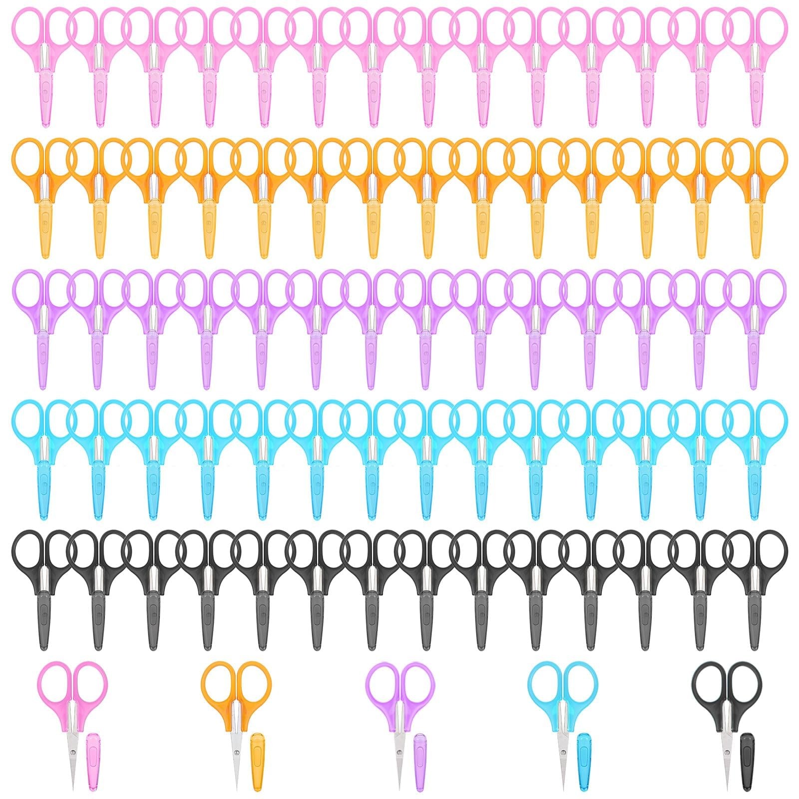 75Pack Small Sewing Scissors Stainless Steel Crafting Scissor Sharp Scissors wit