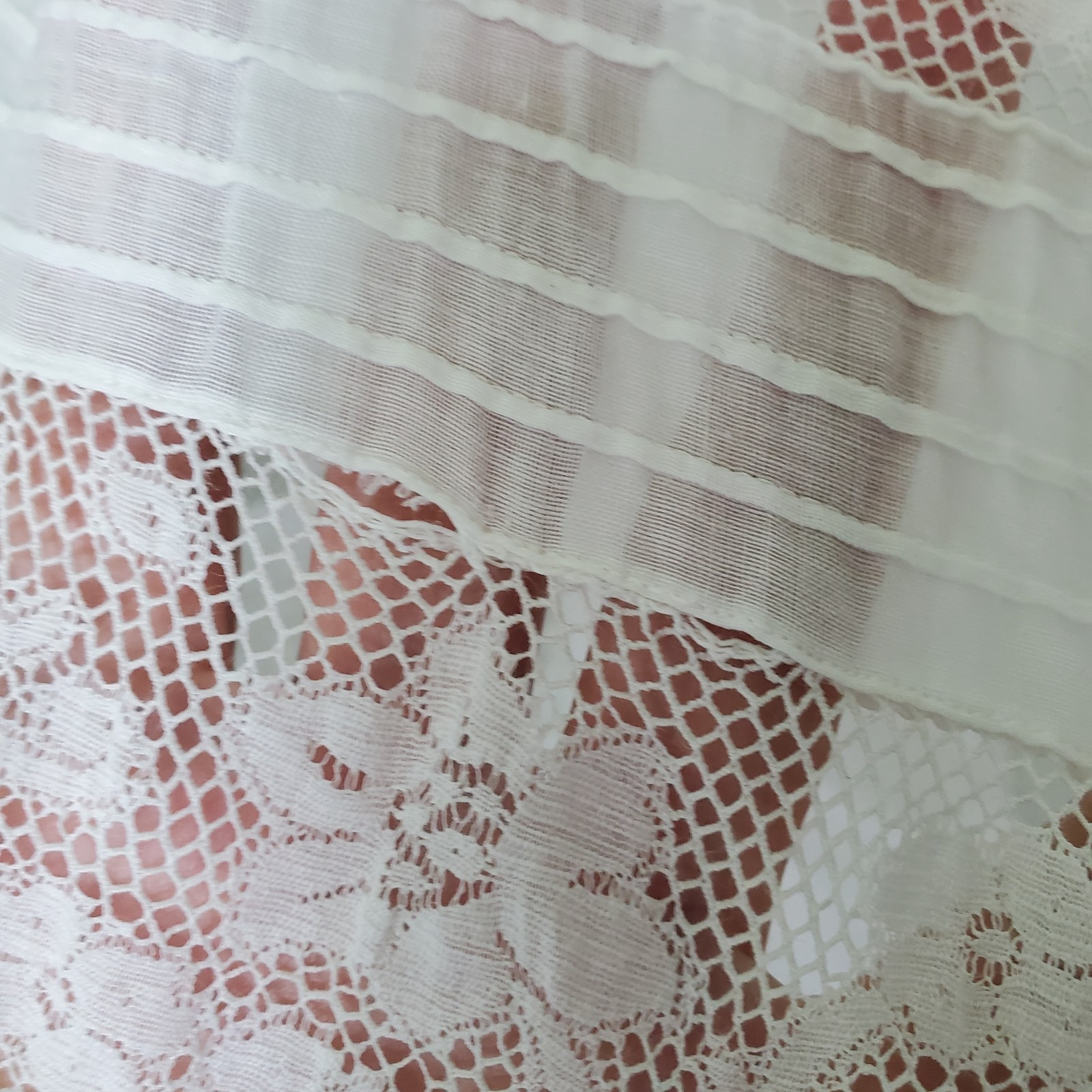 Antique Edwardian Petticoat Half Slip Cotton Vintage Hook Eye Floral Lace Xs 26&Prime;