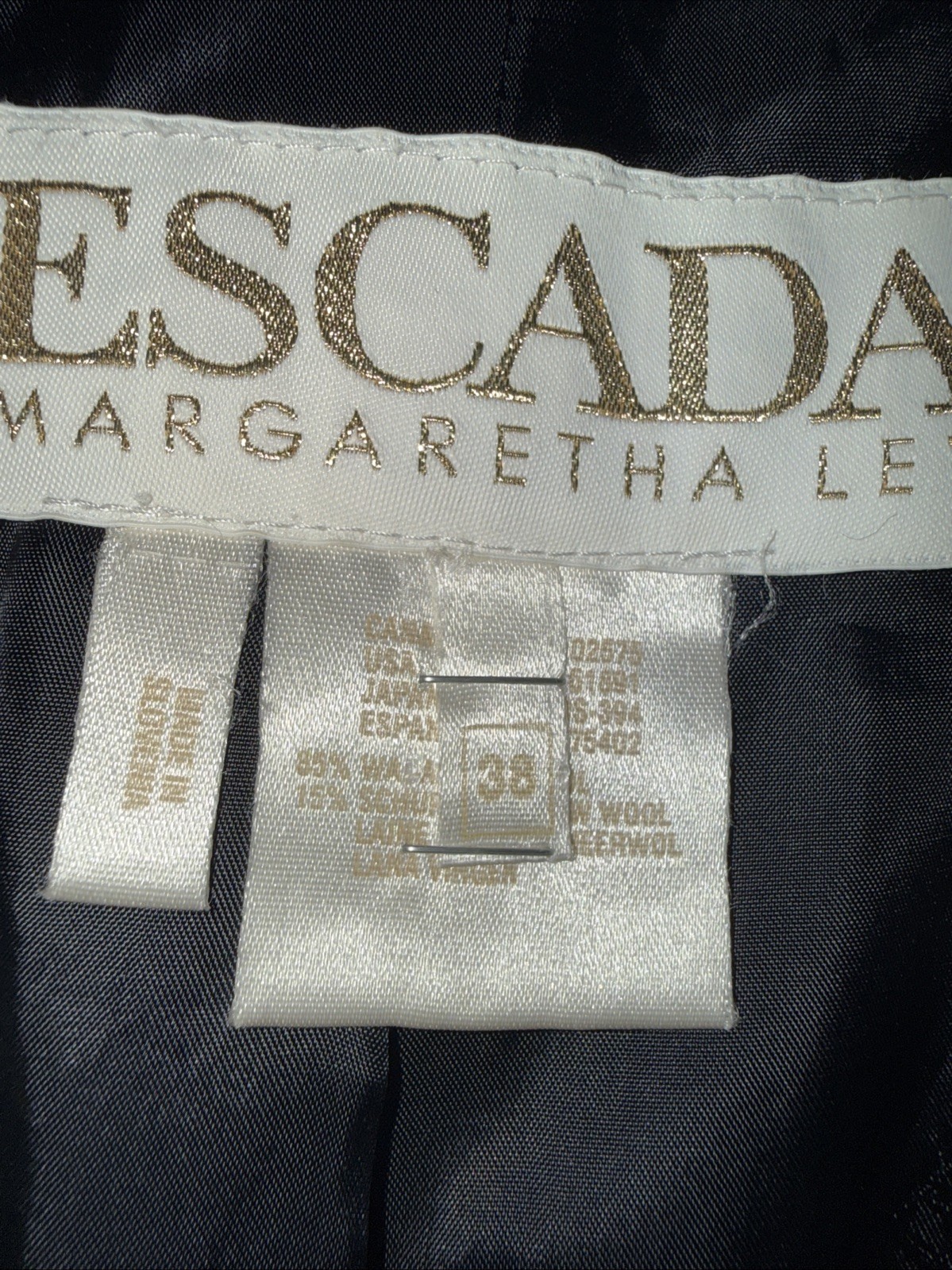 Escada Margaretha Ley Angora Wool Double Breasted Blazer Jacket Old Money Look