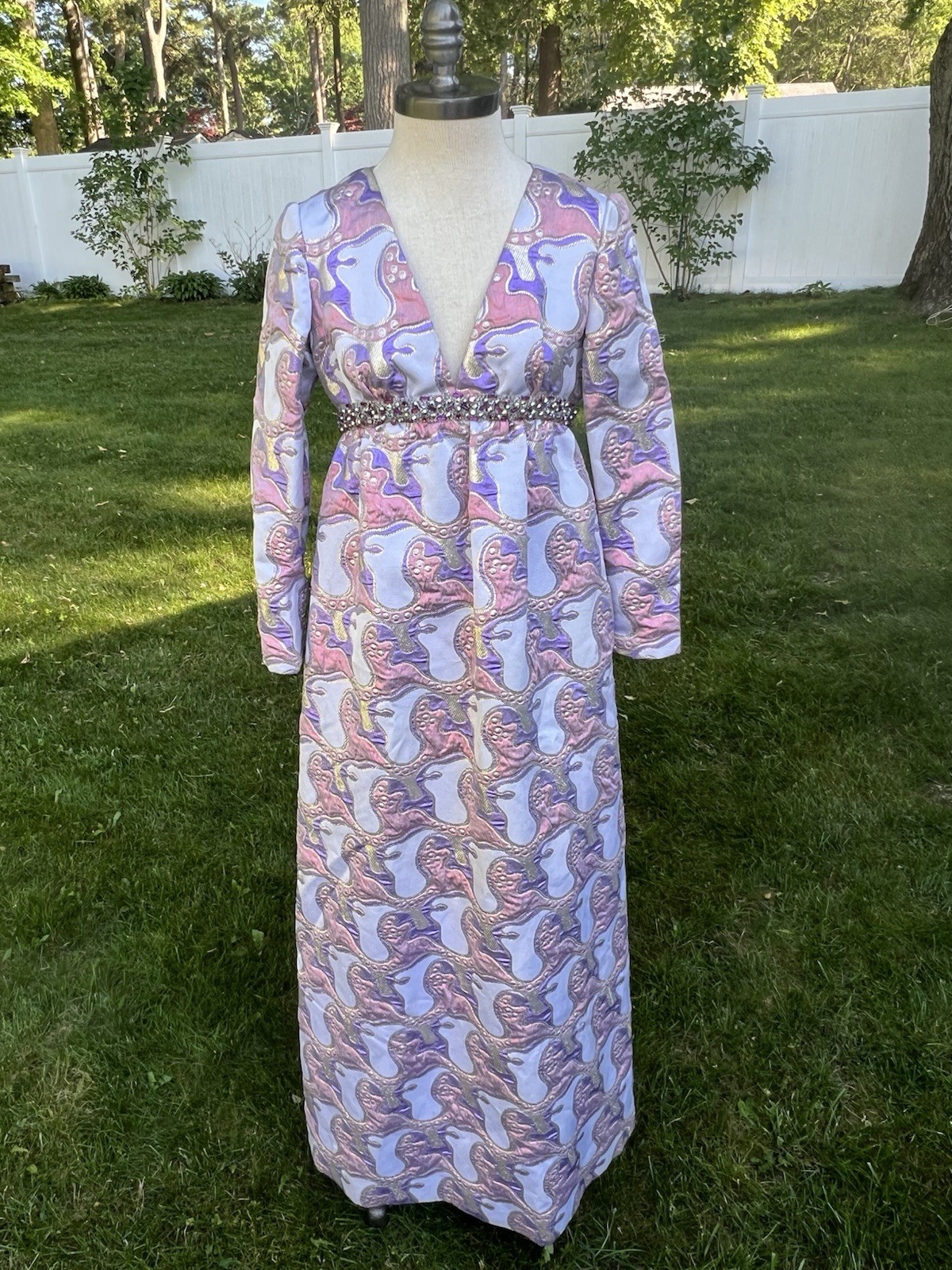 Vintage 1960&rsquo;s Chester Weinberg Lurex Gown as Seen In Vogue 1969