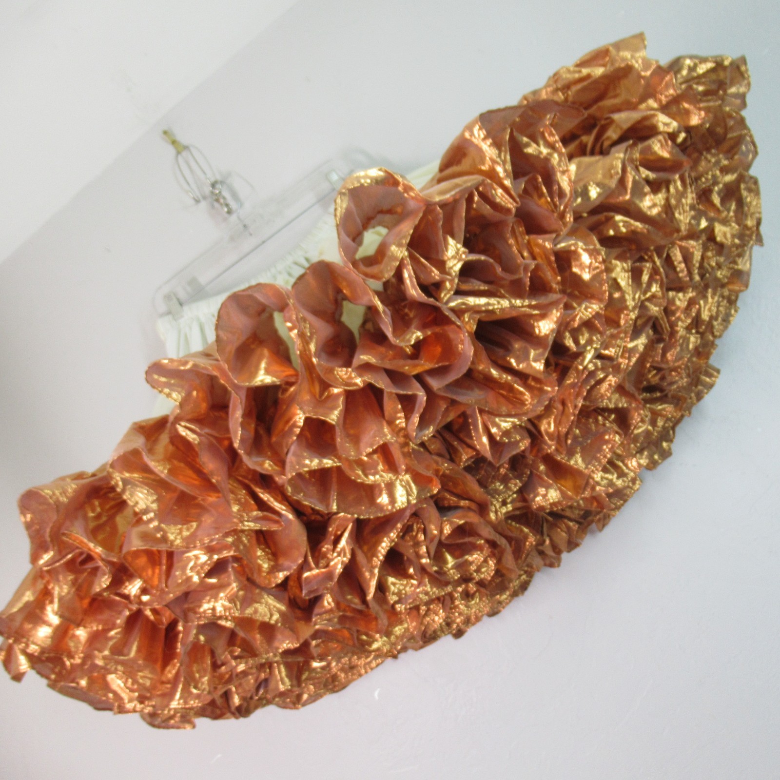 Million Dollar Petticoat Square Dance M Ruffles Metal Copper 3 Tiers 2 Layers
