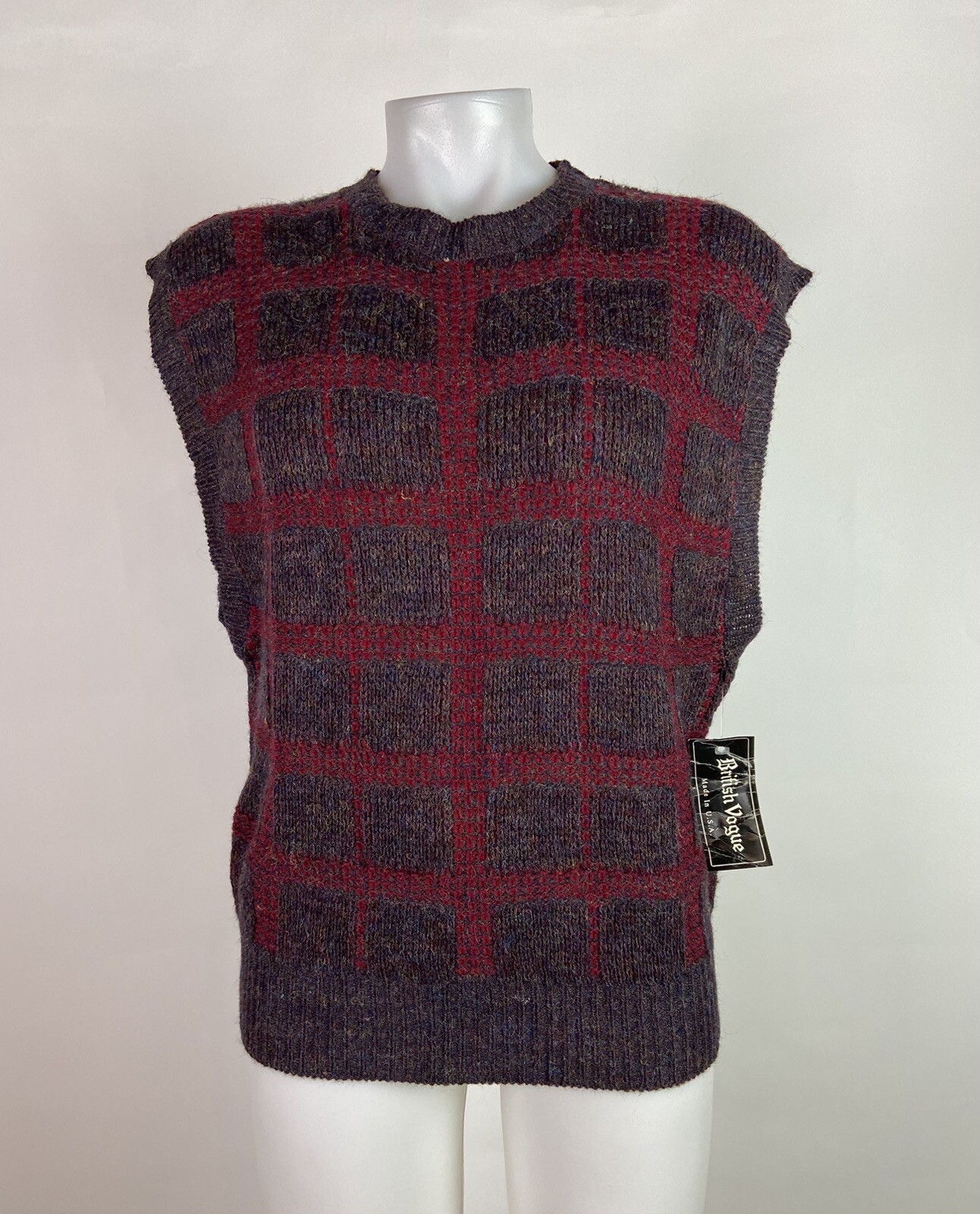 British Vogue Women&rsquo;s size M/L Vintage 1970 Vest Cashmere Blend Preppy
