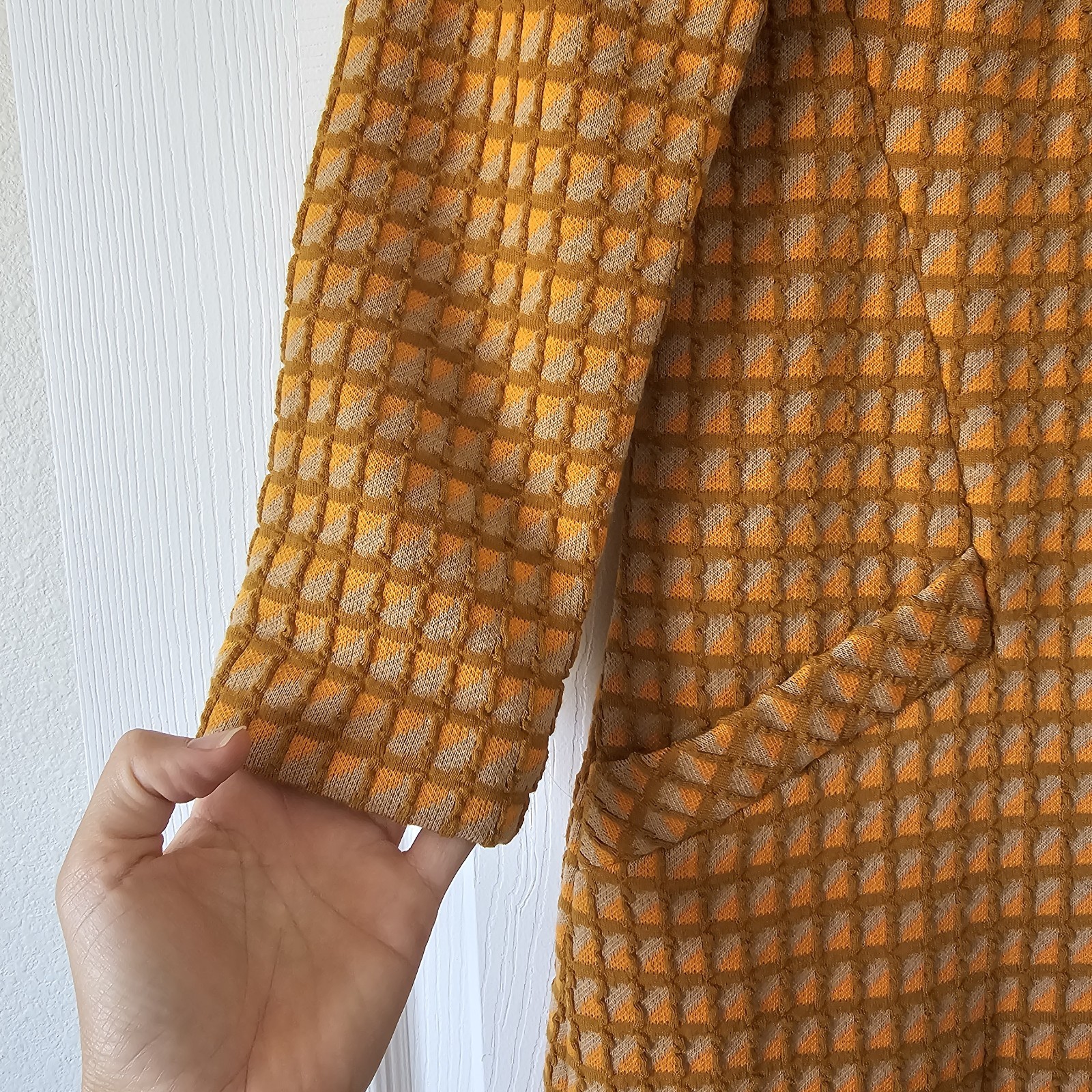 1960s 1970s Vintage Orange Mustard Yellow Mod Spaceage Shift Dress #37