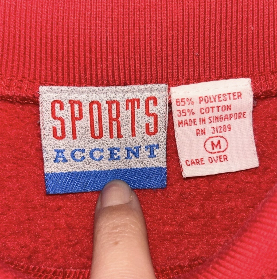 Vintage Sports Accent Pullover Collared Sweatshirt Nautical Embroidered 90’s