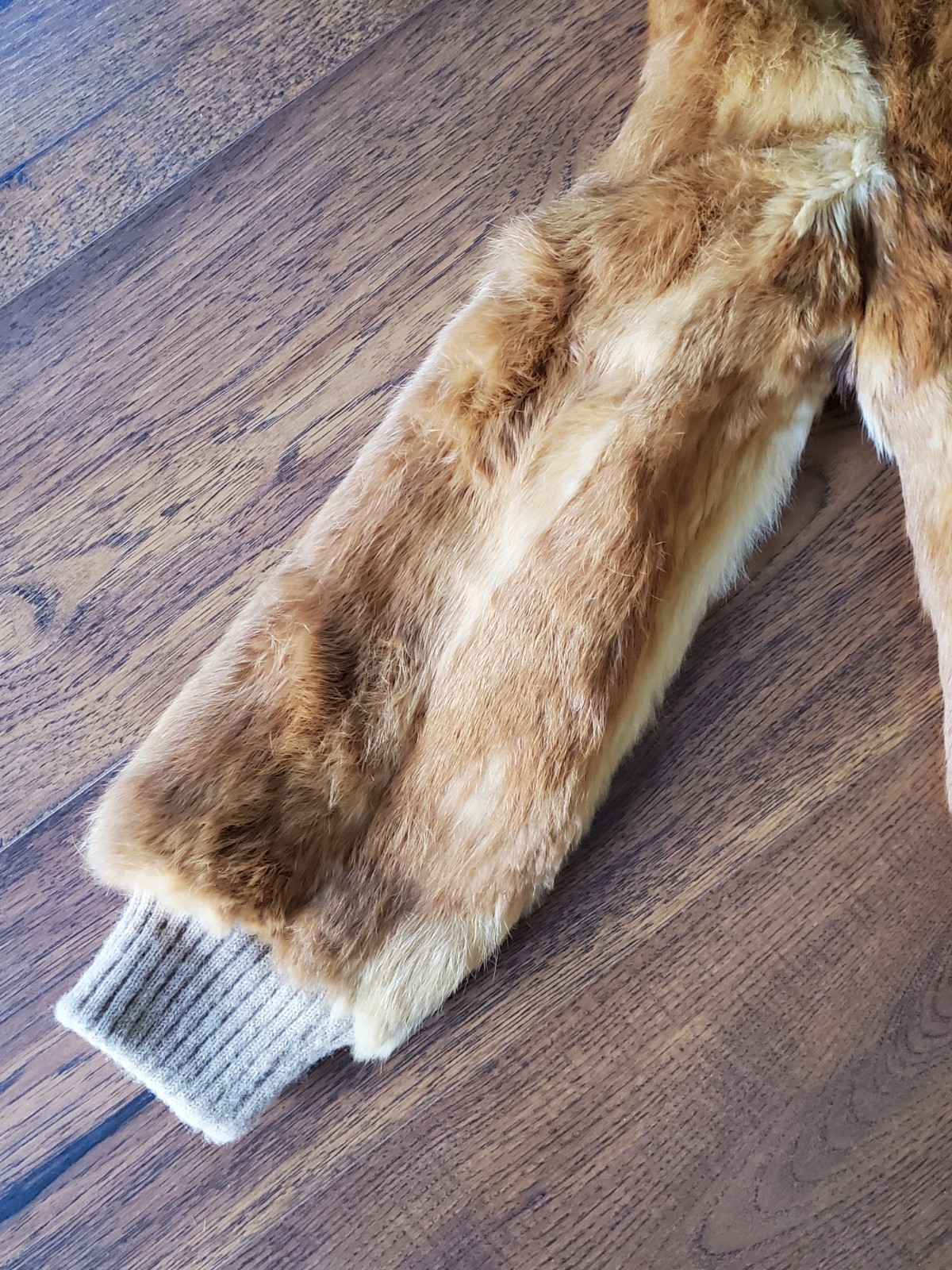 Vintage Red Fox Fur Coat W/ Pockets Zip Up Hooded