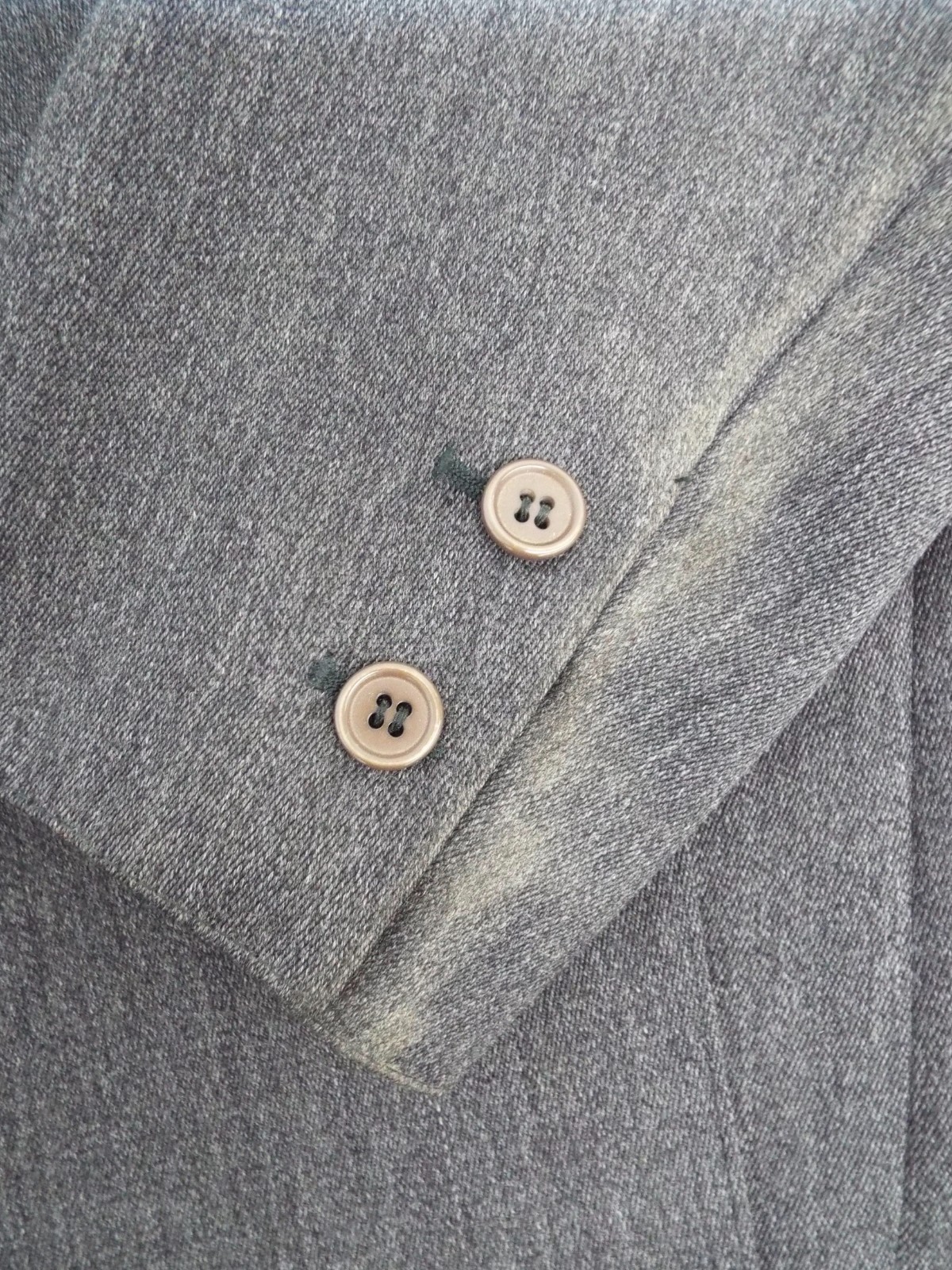 Vintage 1980s Claude Montana Gray Wool Pant Suit Jacket Blazer Shoulder Pads SM