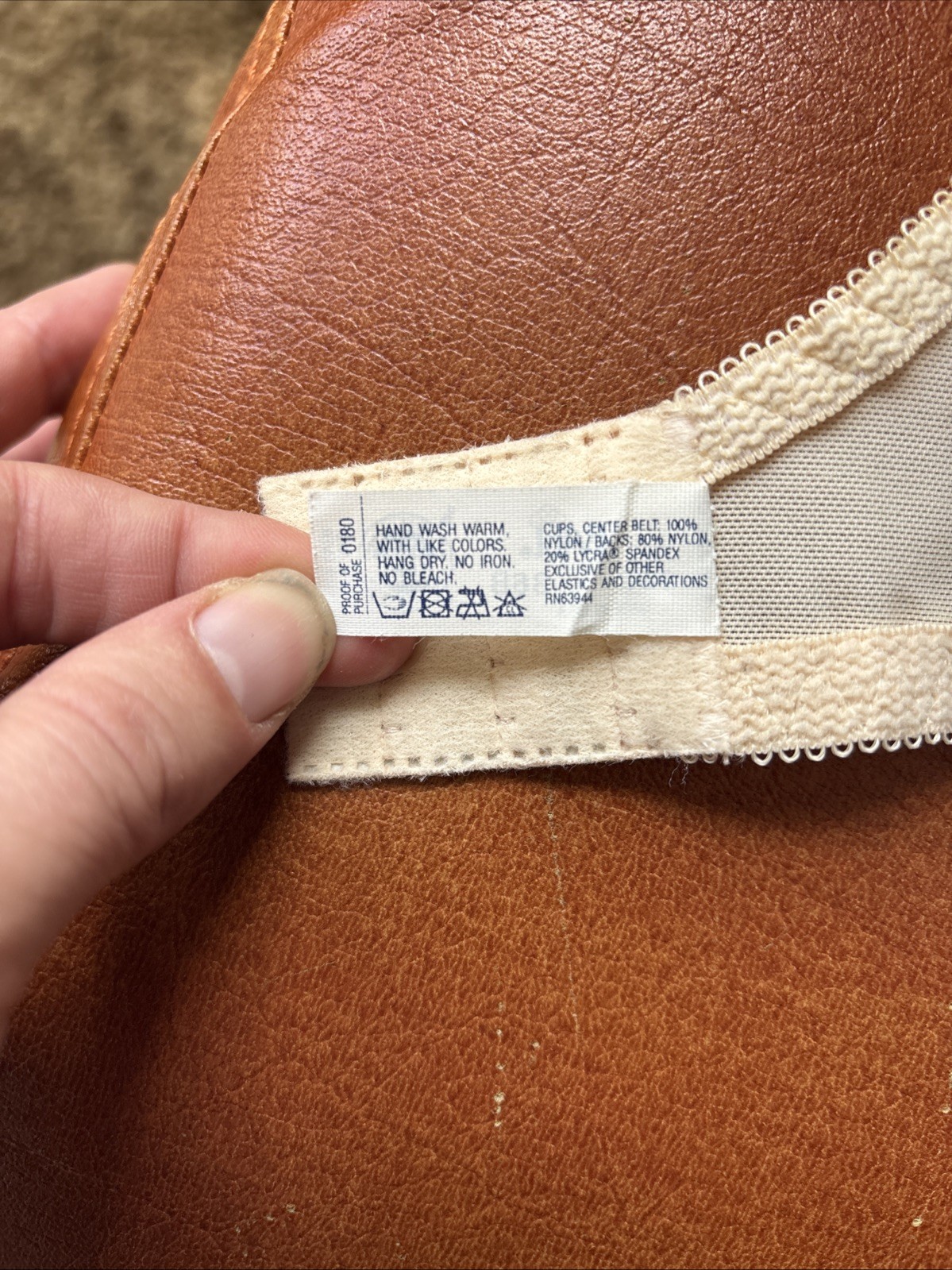 VTG Lingerie Bra BALI Union Made USA 36B Ivory Everyday Underwire EUC