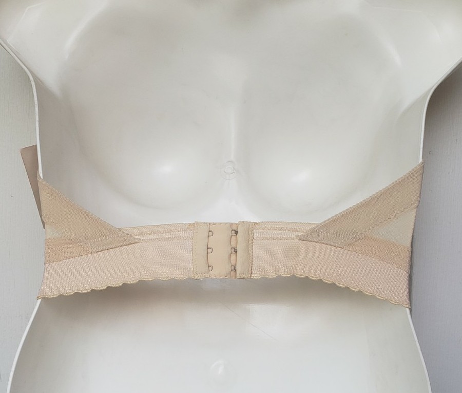 Vintage Backless by Young Smoothie Longline Corset Bra Size 36D Beige NEW