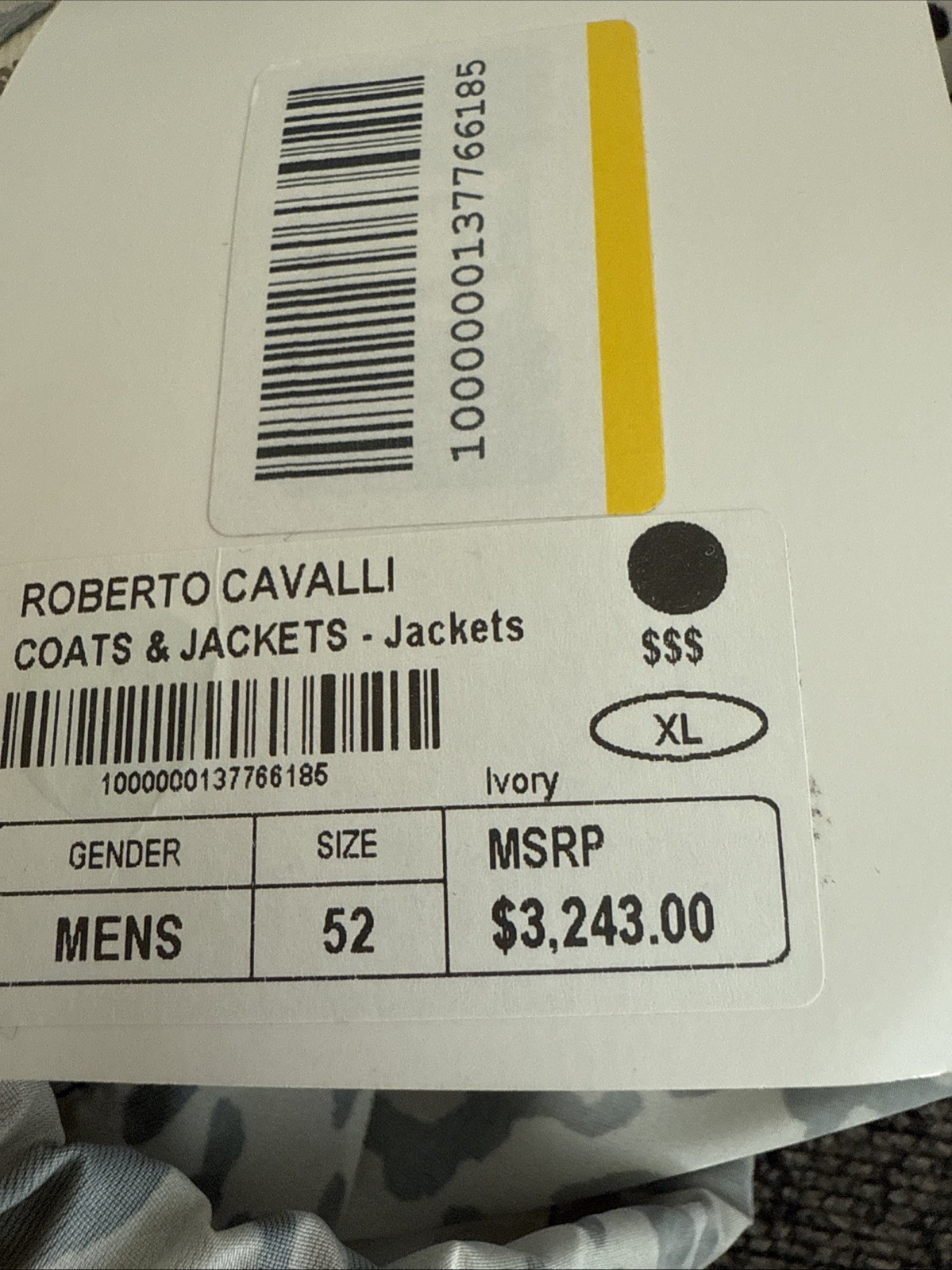 Roberto Cavalli Light Blouson Men&rsquo;s Jacket Size 52 (XL) NWT