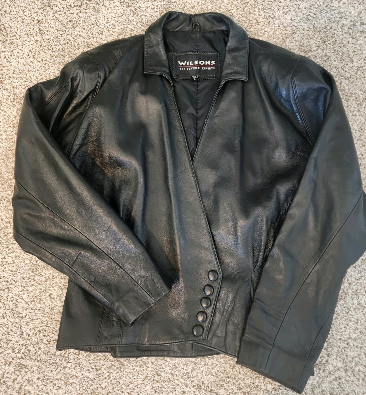 VTG 🔥Wilsons 100% Leather Jacket – 90&rsquo;s Retro Moto Y2K Grunge streetwear Biker