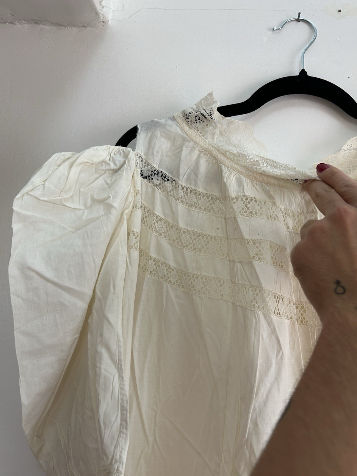 LOT OF 6 EDWARDIAN VICTORIAN PRAIRIE LINGERIE SLIP NIGHTGOWN THRASHED AS-IS