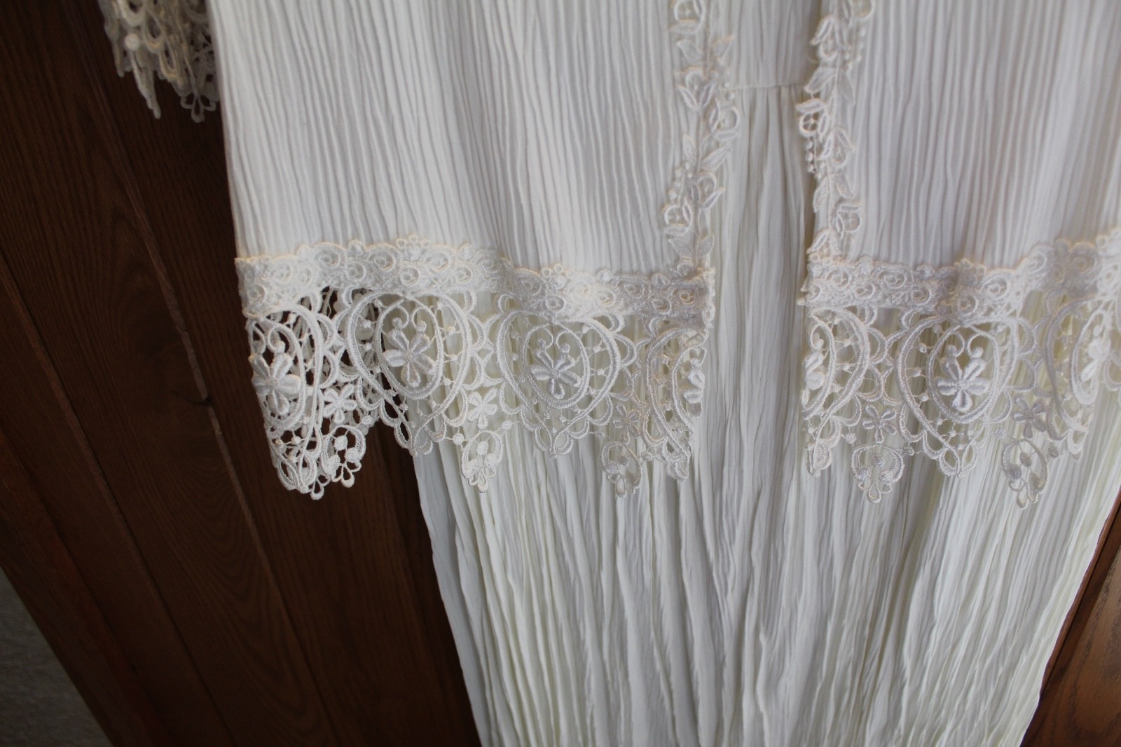 VTG SL FASHIONS 2 PIECE IVORY LONG DRESS & JACKET WEDDING, FORMAL SIZE M TAG 16