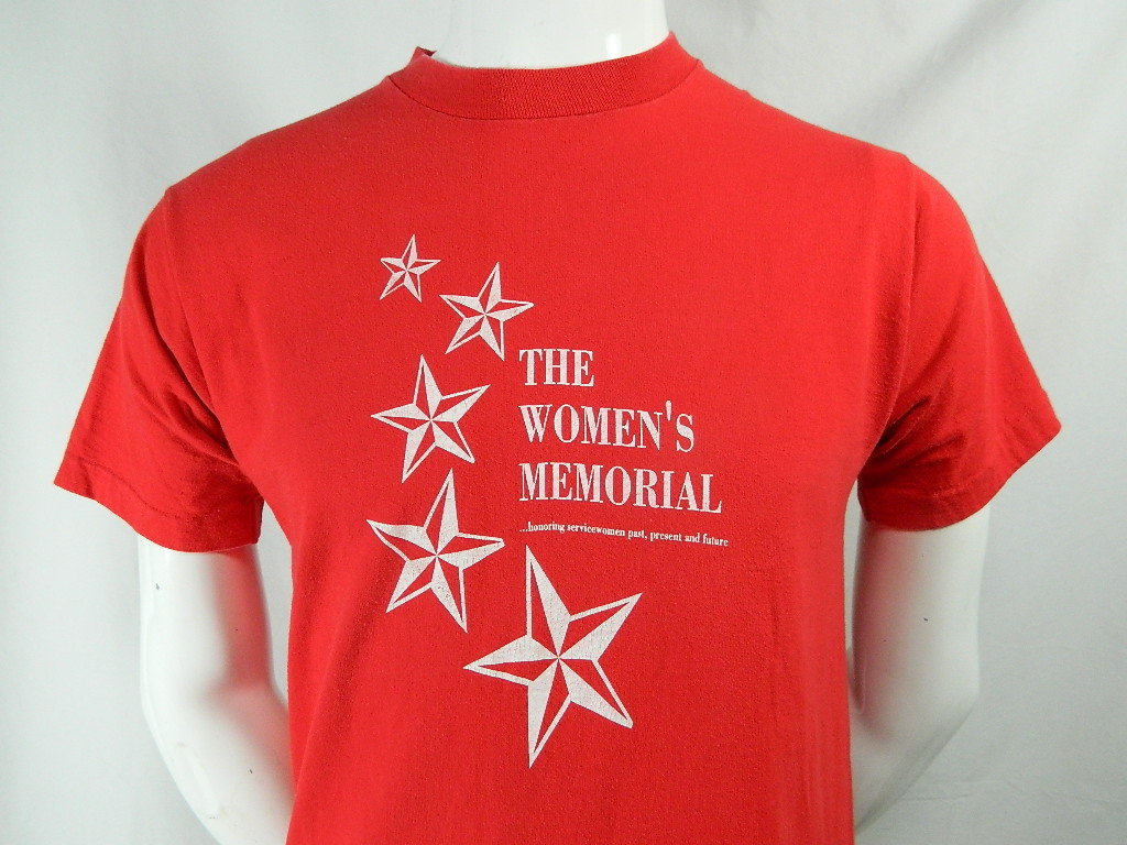 Vintage Honoring Service Women Memorial Past Present Future T Shirt Made In USA