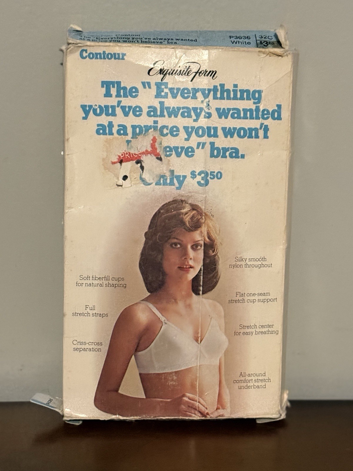 Vanity Fair Exquisite Form Stretch Nylon Bra 32C White USA Bullet – NEW VINTAGE