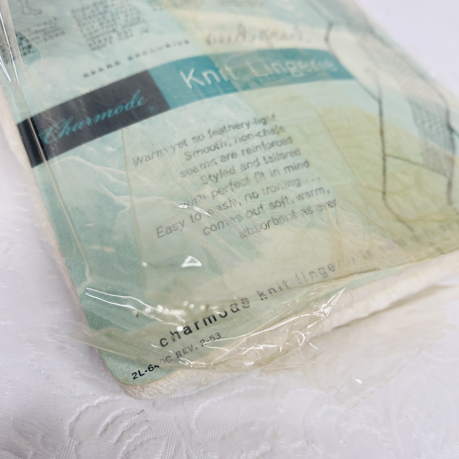 50s Sears Charmode No 5889X Cotton Knit Lingerie Sz XL Above Knee Panty UNSEALED
