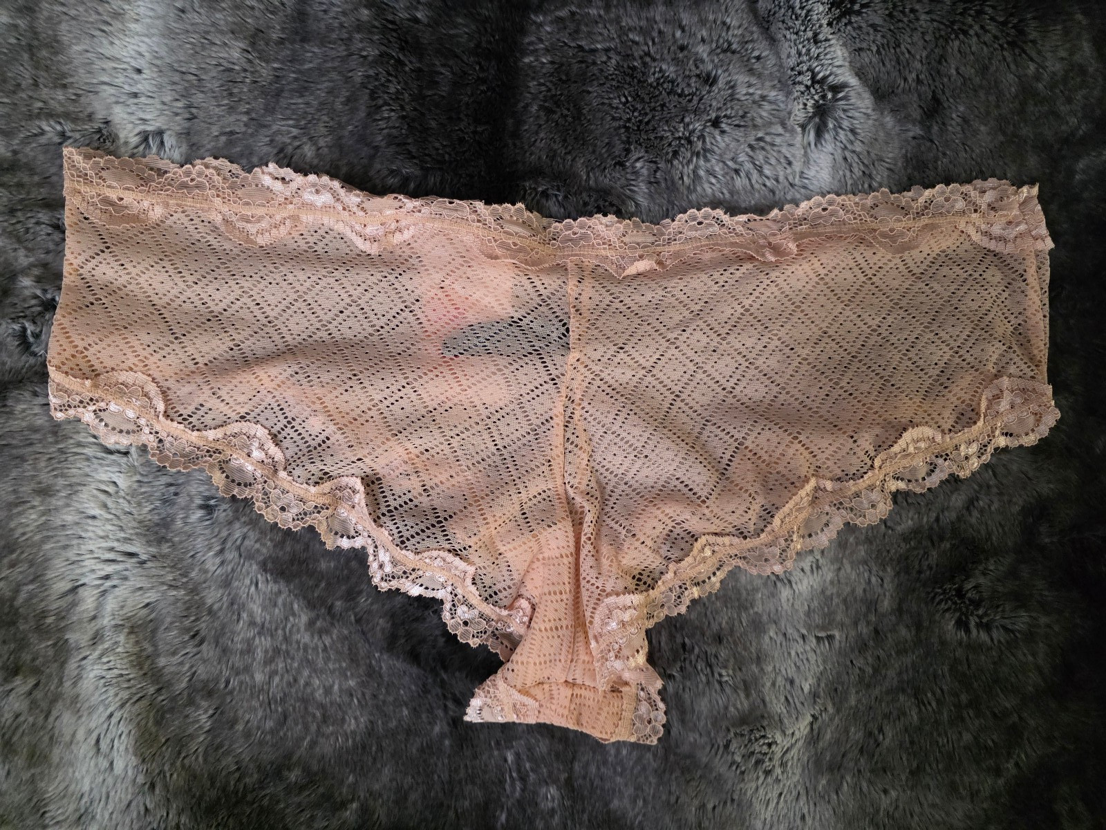 Smart & Sexy Beige Lace Cheeky Hipster Panty Size XXL (9) New!