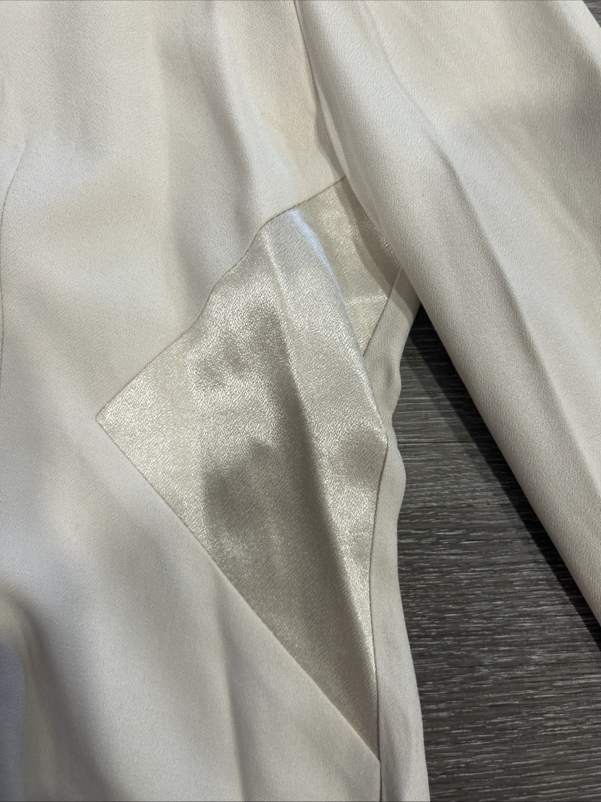 Vintage D.J. Summers Cream Satin Jacket 10P Frog Closure Made in USA 90s