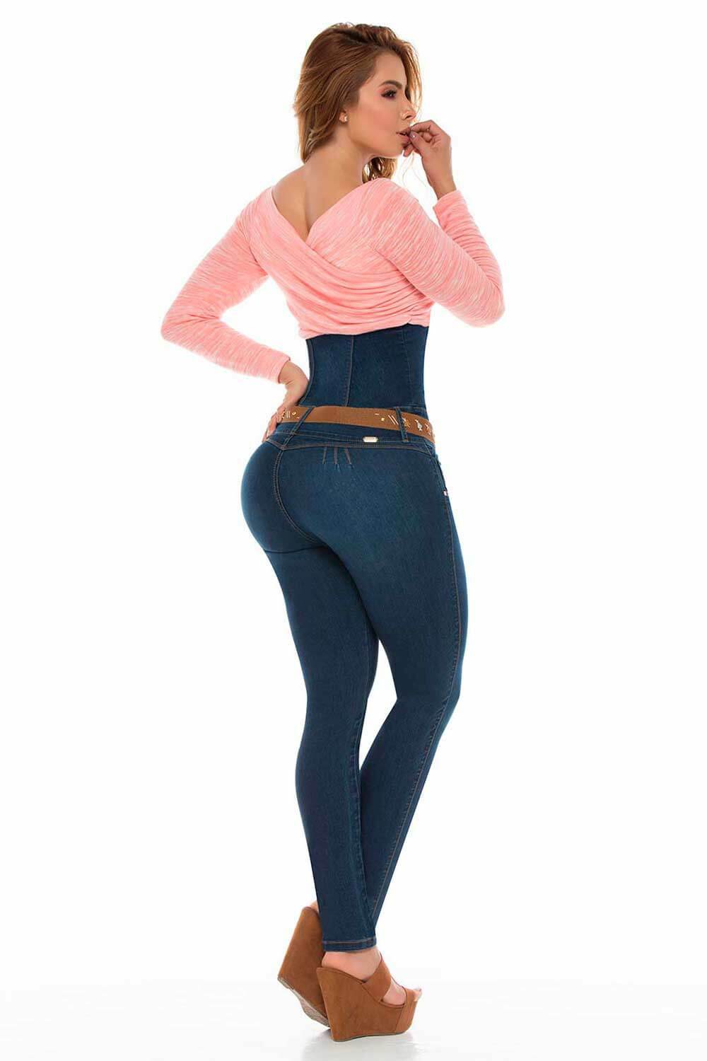 MACONDO JEANS COLOMBIANOS, Butt Lifter Colombian Slimming Sexy Jumpsuit #M3851