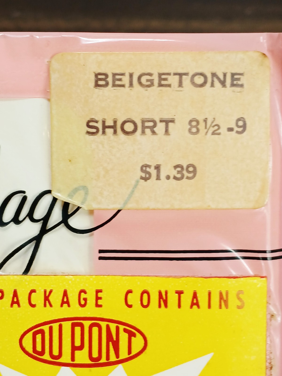Vtg 50&rsquo;s Cantrece Stockings = Lot of 2 Pairs = Beige/Short 8.5-9 size = NOS