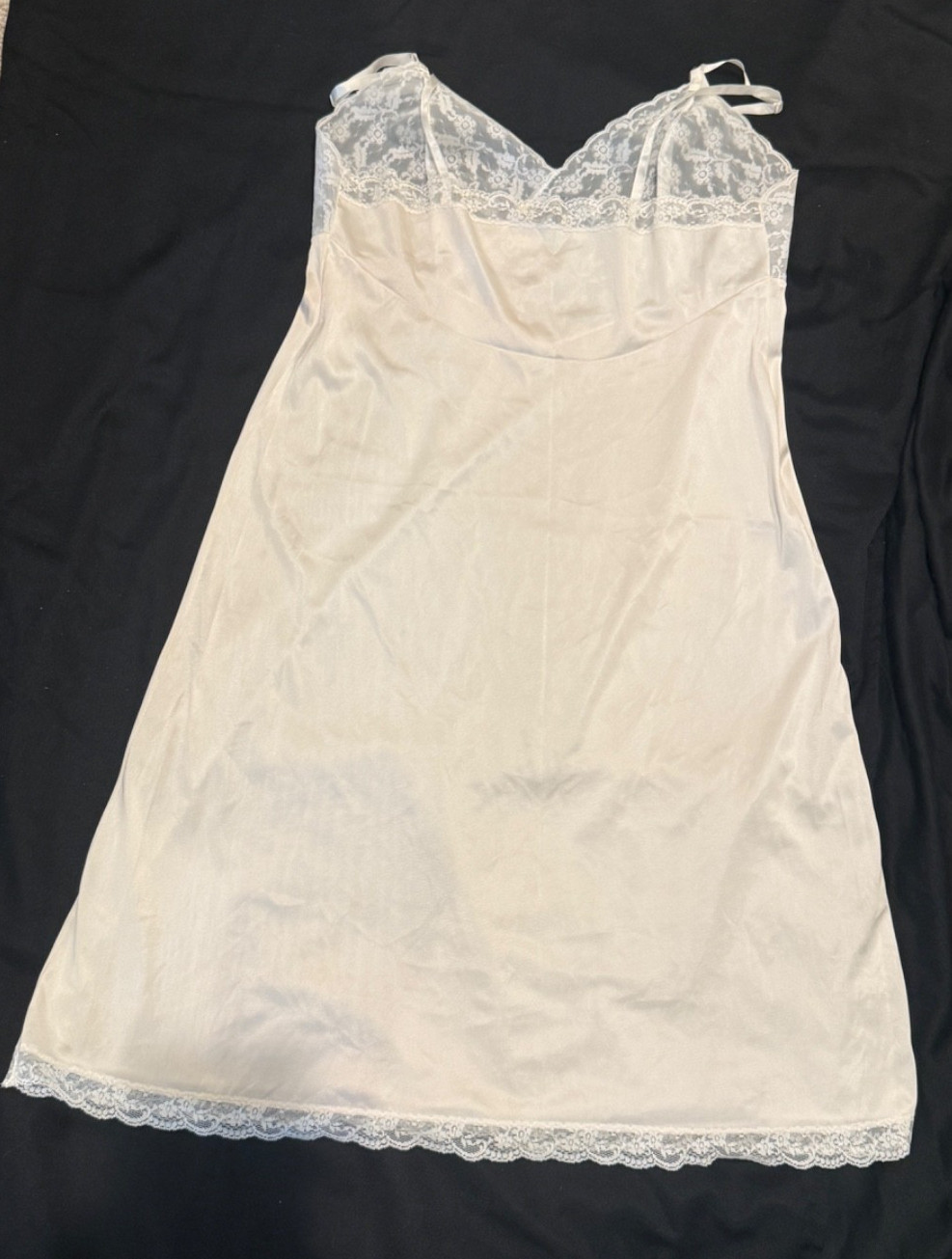 Vanity Fair Womens Nightgown Slip Dress Size 38 US L USA Fairy Coquette Regency