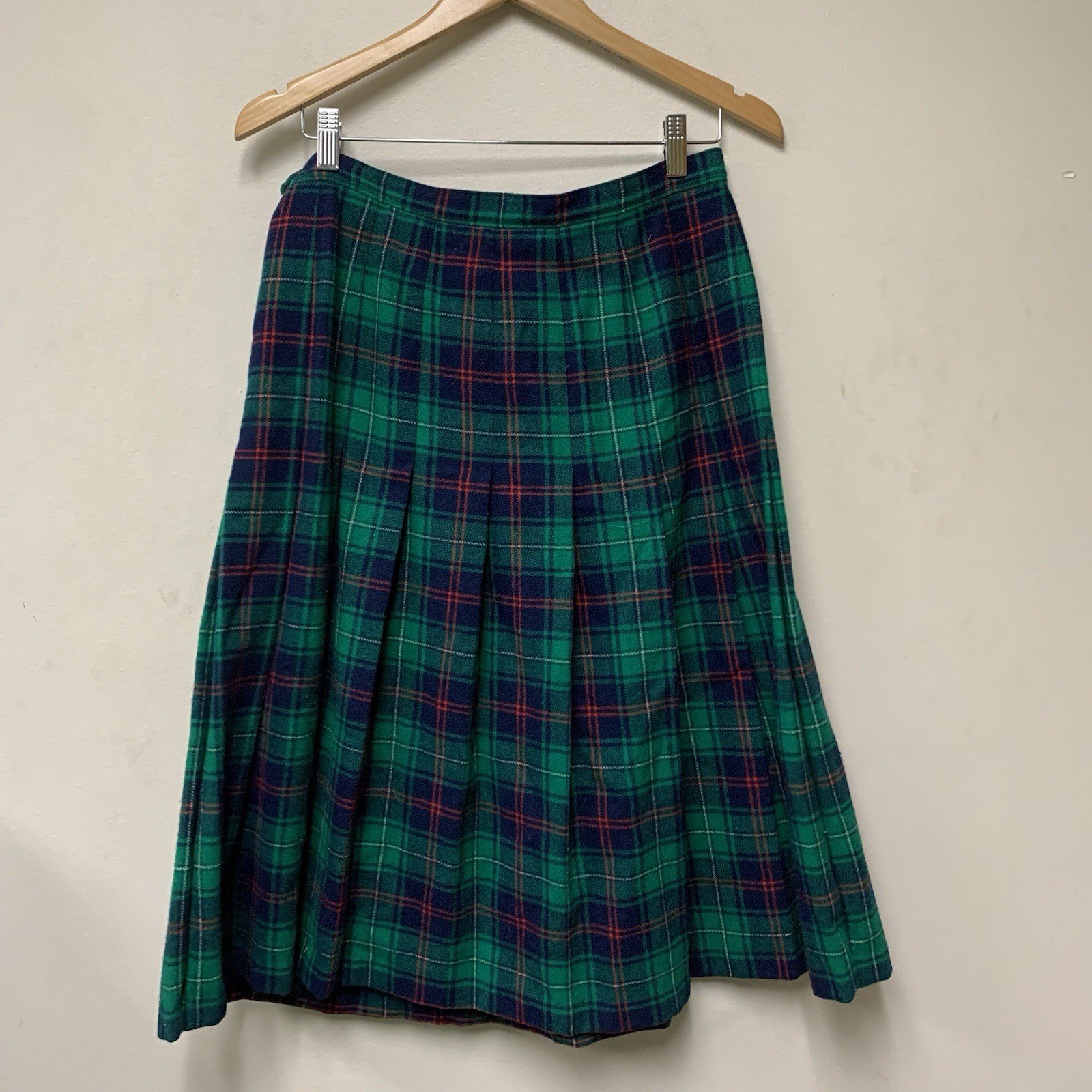 Pendleton Women’s 16 Skirt Pleated Plaid Tartan Vintage Wool 30” Waist