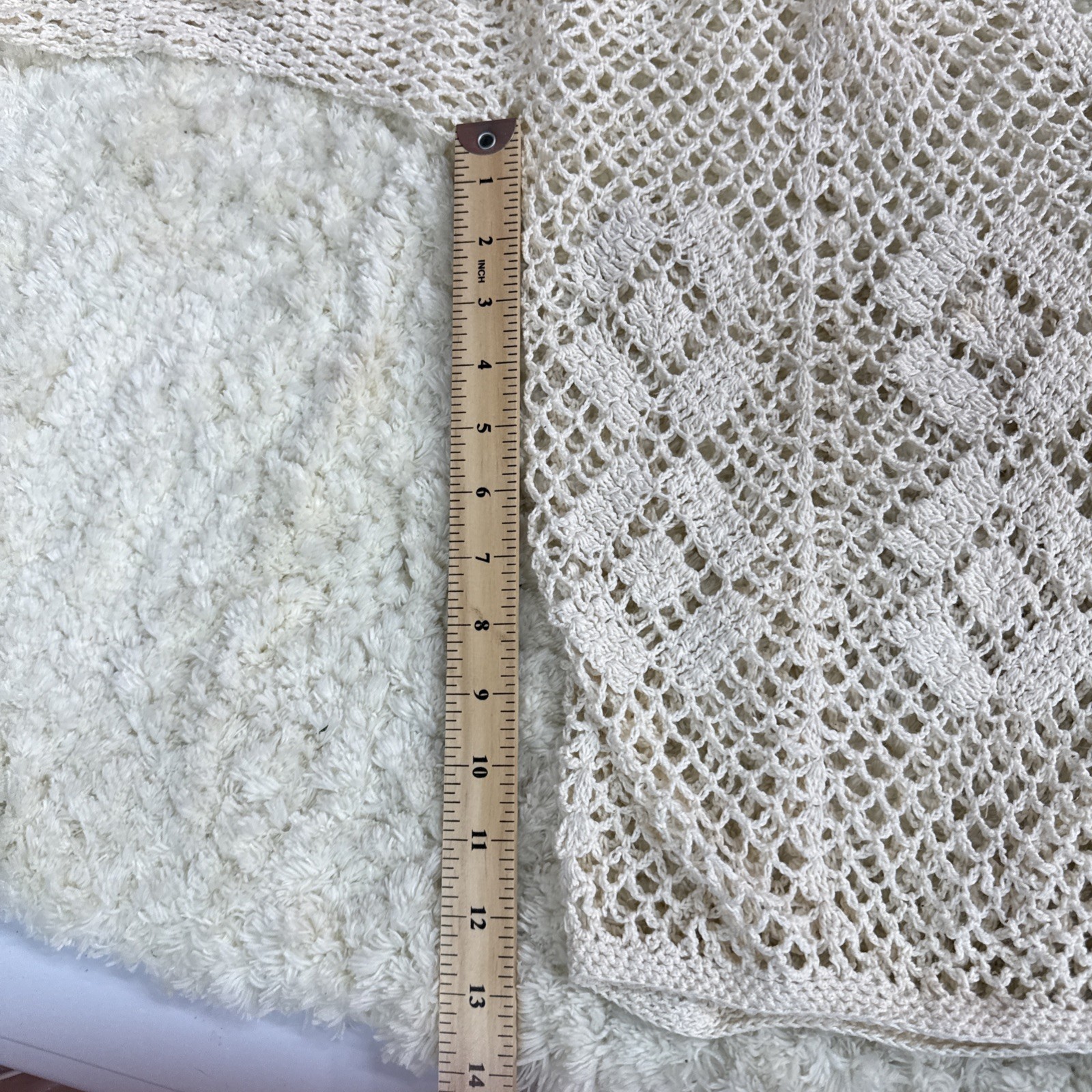 International Arts Co. Honolulu 100% Cotton Vntg Crocheted Top Cruise Summer