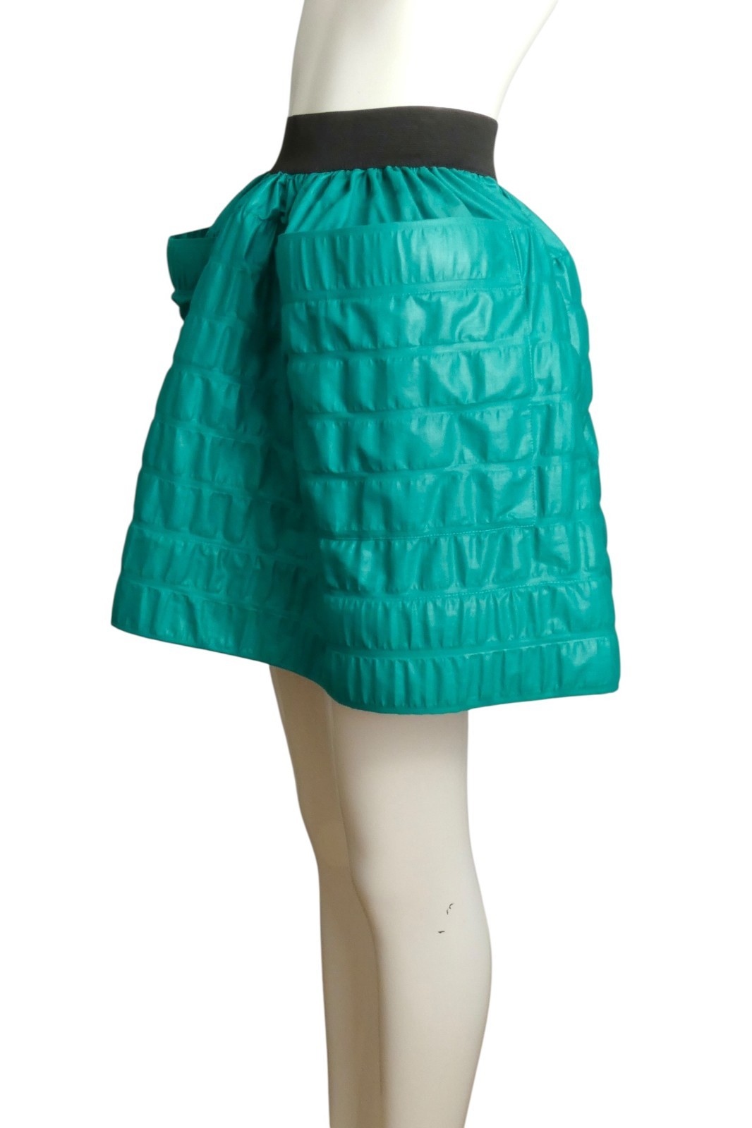 PIERRE CARDIN- 1996 Teal Seersucker Skirt SIze 6