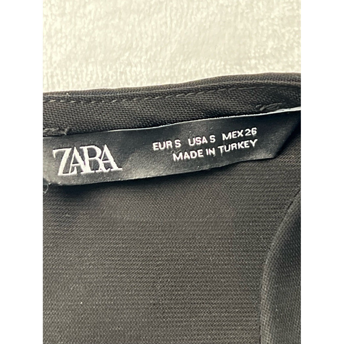 Zara Stylish Black Asymmetrical Sleeveless Camisole, Size S