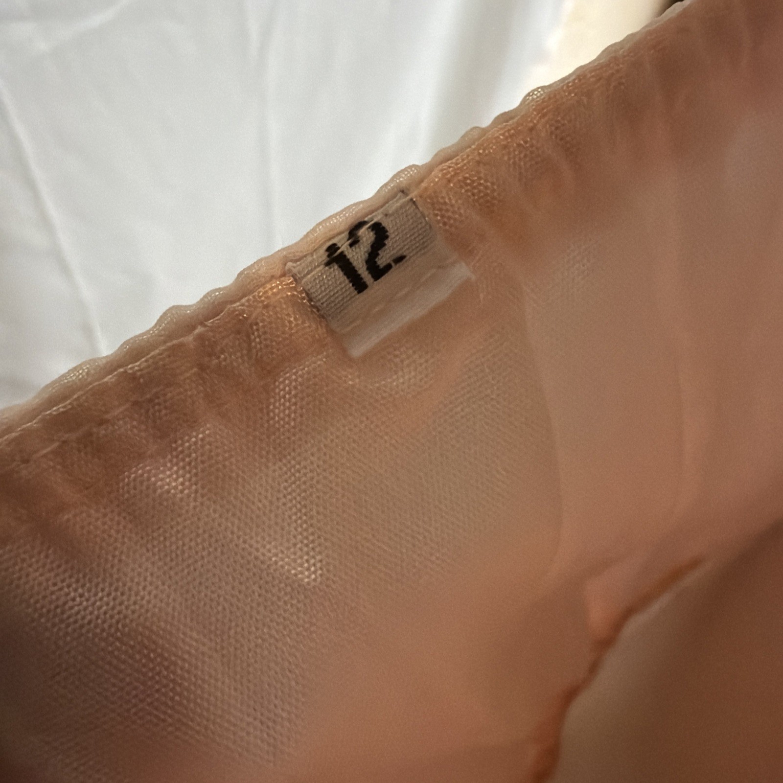 Vintage Blush Pink Polyester Chiffon Maxi Dress | Size 12 | Formal | Made in USA