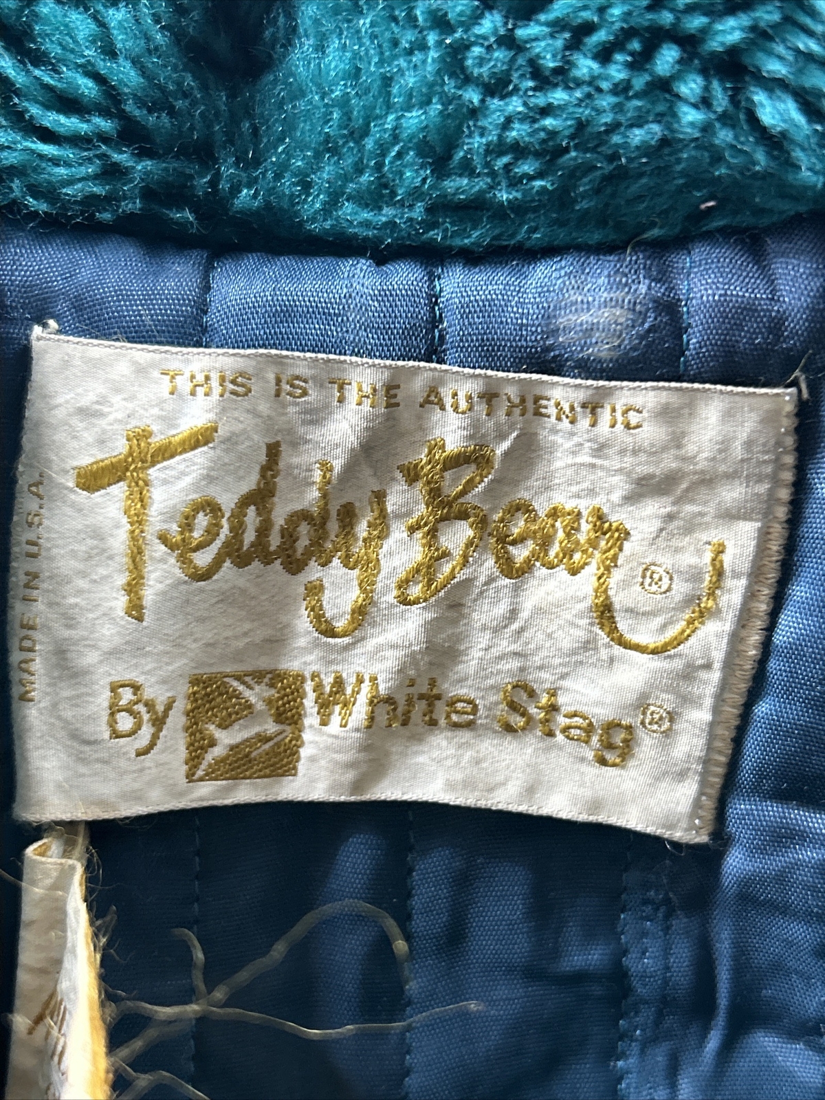 ​Vintage 1970s Teddy Bear by White Stag Green Faux Fur Coat Women&rsquo;s S