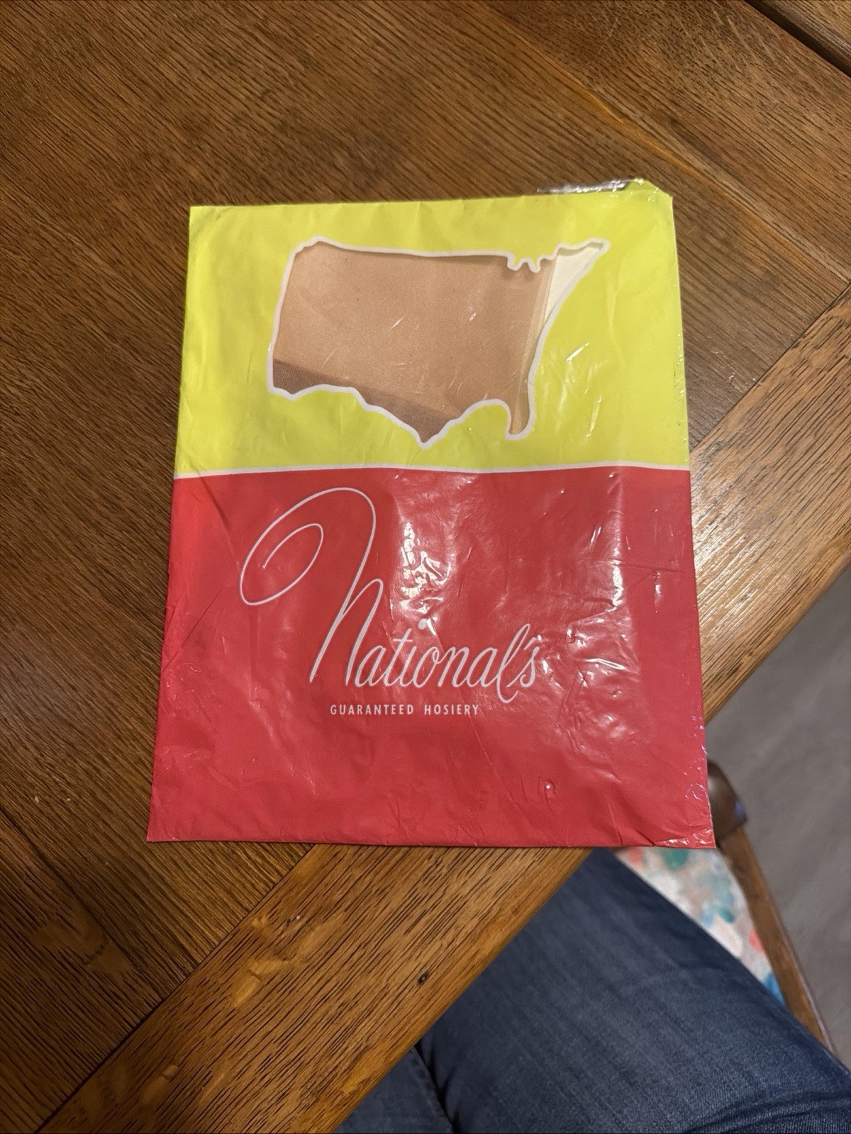 Rare Vintage National&rsquo;s Full Fashioned beige stockings Size 9 1/2