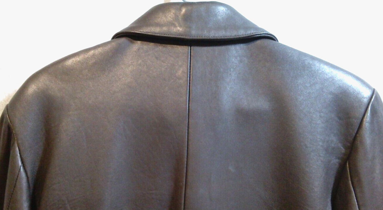 Vtg Adler Authentic Lamb Skin Soft Leather Jacket Womans Lined Coat Brown Sz L