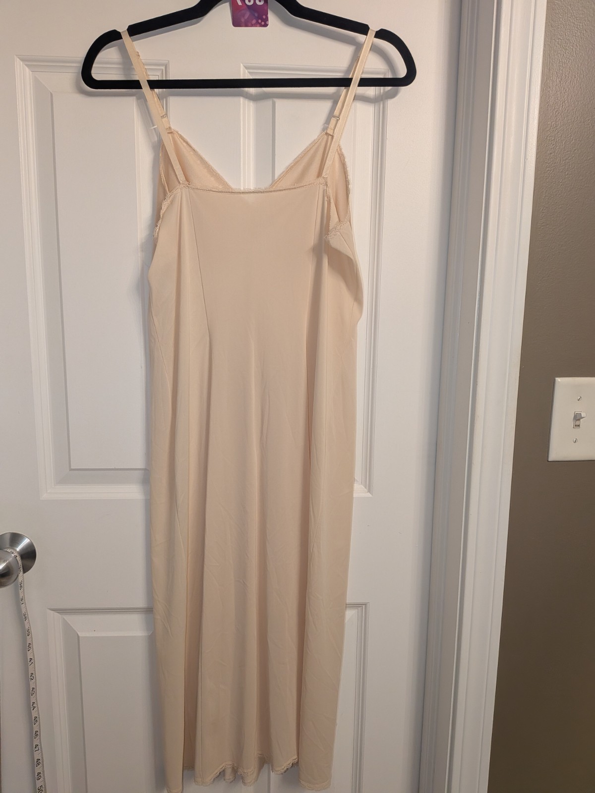 Vanity Fair Beige Nylon Full Slip Spaghetti Strap Regular Size 36 TT