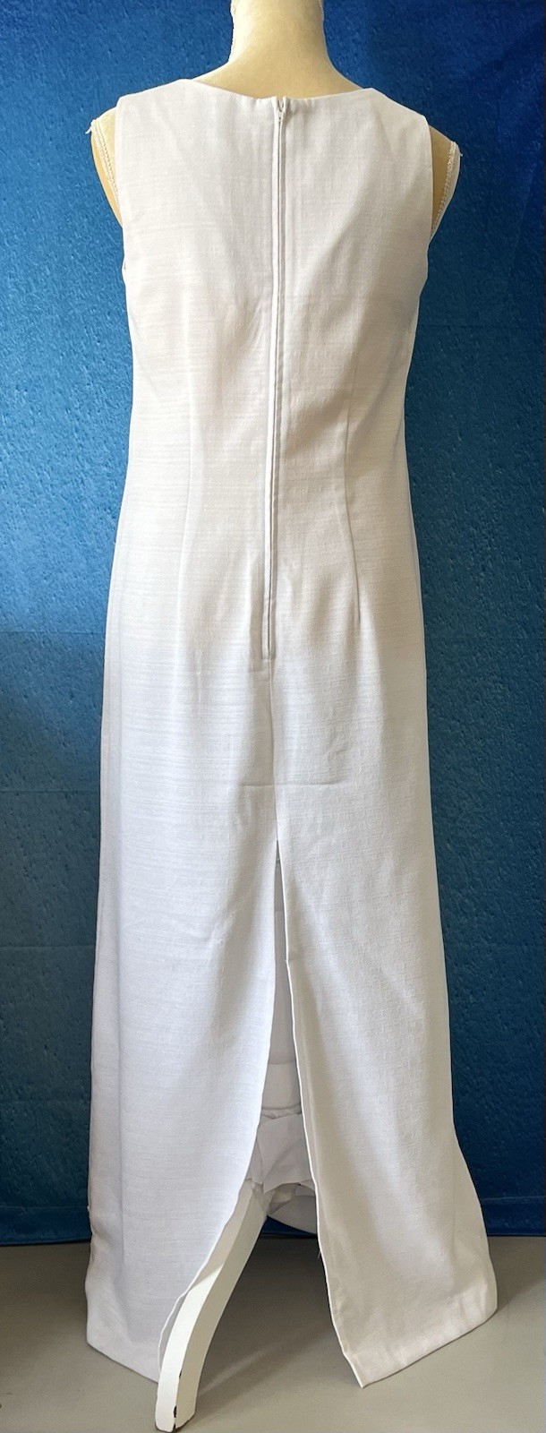 GIORGIO SANT ANGELO White Sleeveless Maxi Dress Size 10 (small thru chest – 34&Prime;)